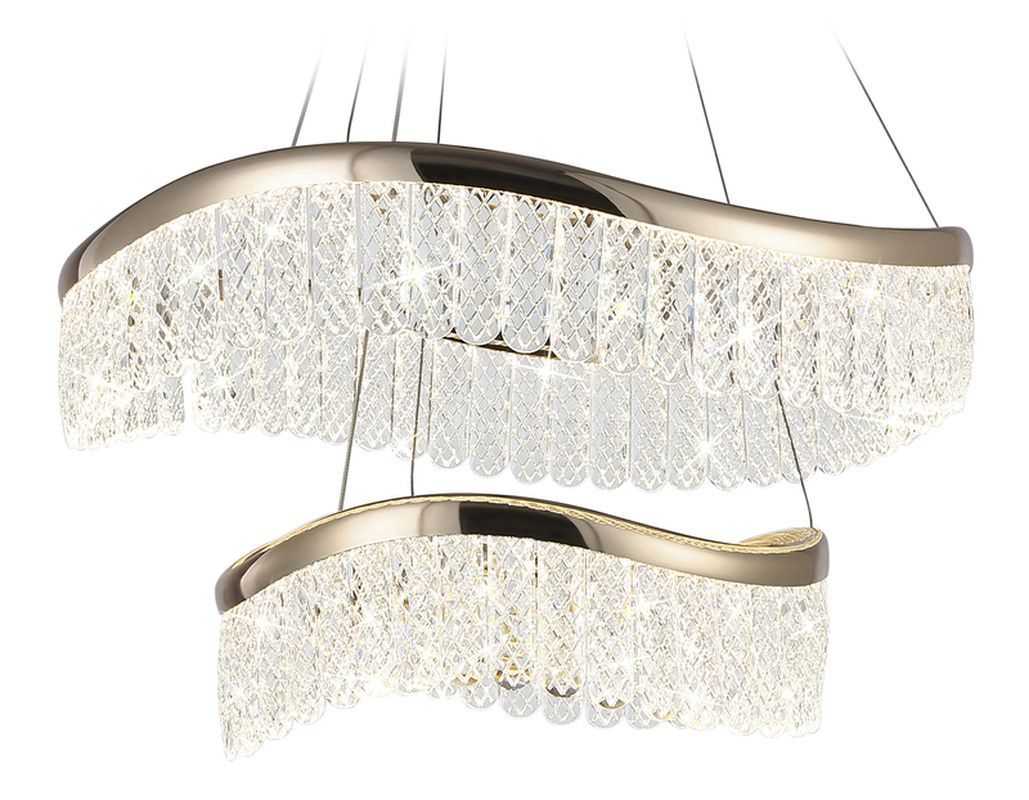 Изображение товара Люстра подвесная светодиодная AMBRELLA LIGHT TR49728 Traditional 20 м² теплый белый свет цвет золото