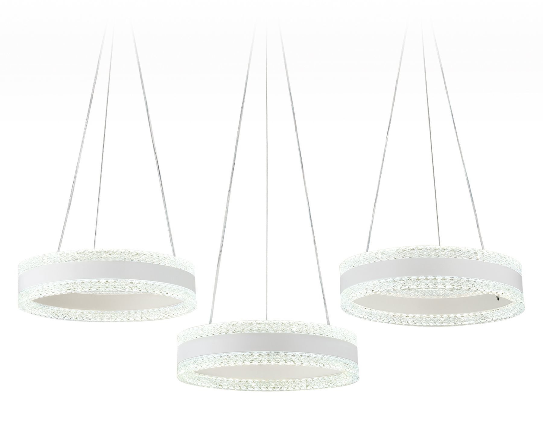 Изображение товара Люстра подвесная светодиодная AMBRELLA LIGHT FA6206 ACRYLICA 28 м² теплый белый свет цвет белый