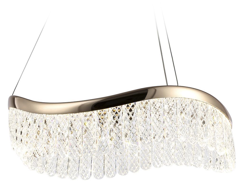 Изображение товара Люстра подвесная светодиодная AMBRELLA LIGHT TR49717 Traditional 18 м² теплый белый свет цвет золото