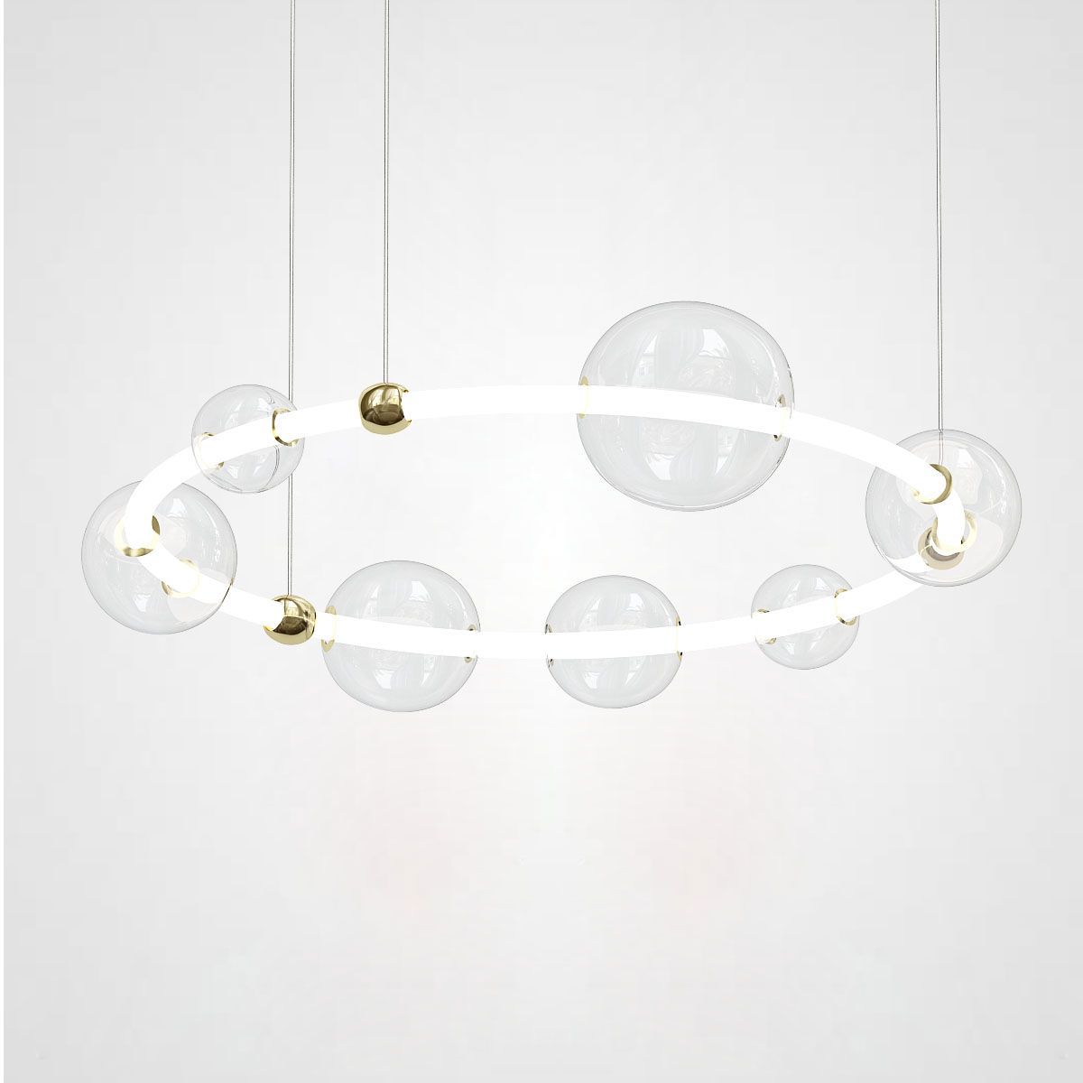 Изображение товара Люстра подвесная светодиодная IMPERIUMLOFT 195005-23 Sessa 3.20 м² теплый белый свет цвет золотой