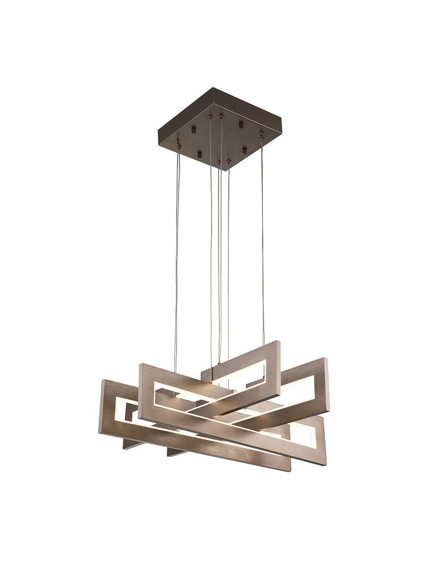 Изображение товара Светильник подвесной светодиодный INDIGO V000010L 20 м² нейтральный белый свет цвет коричневый