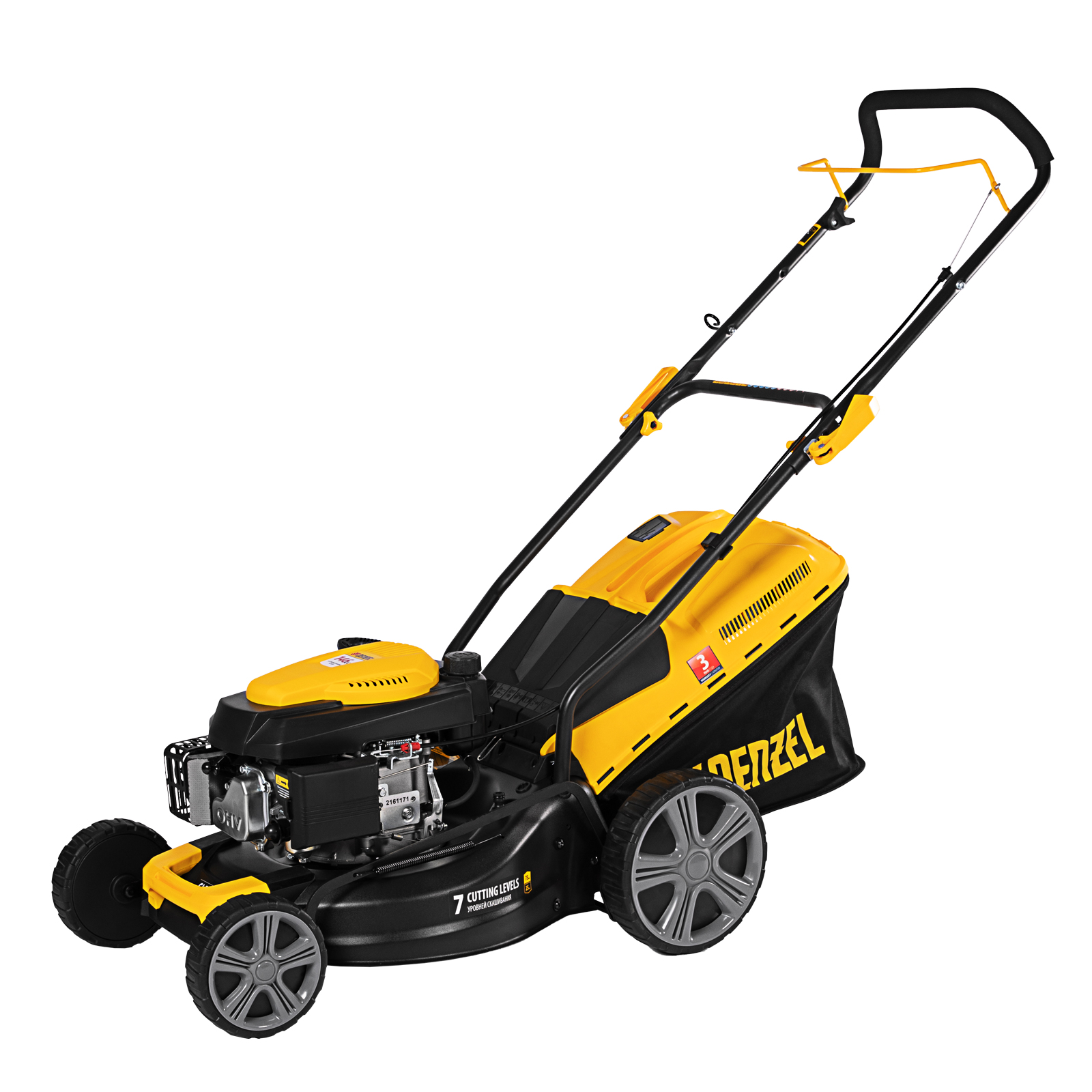 Изображение товара Бензиновая газонокосилка Denzel GLD-460 4,5 л.с. ширина 46 см с мульчированием