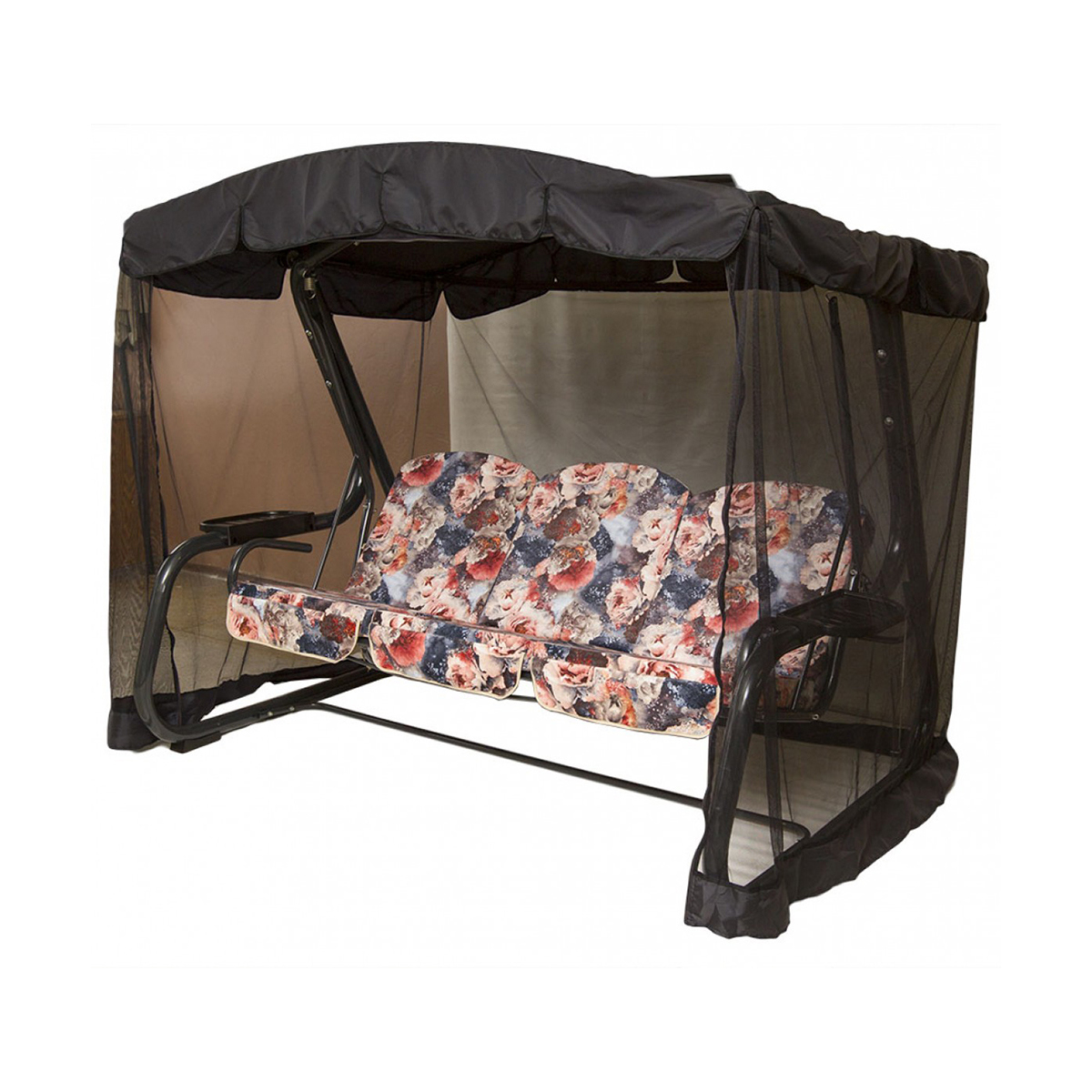 Изображение товара Качели садовые Olsa 251691 Мастак премиум 3-х местные разноцветный с тентом и регулируемой спинкой