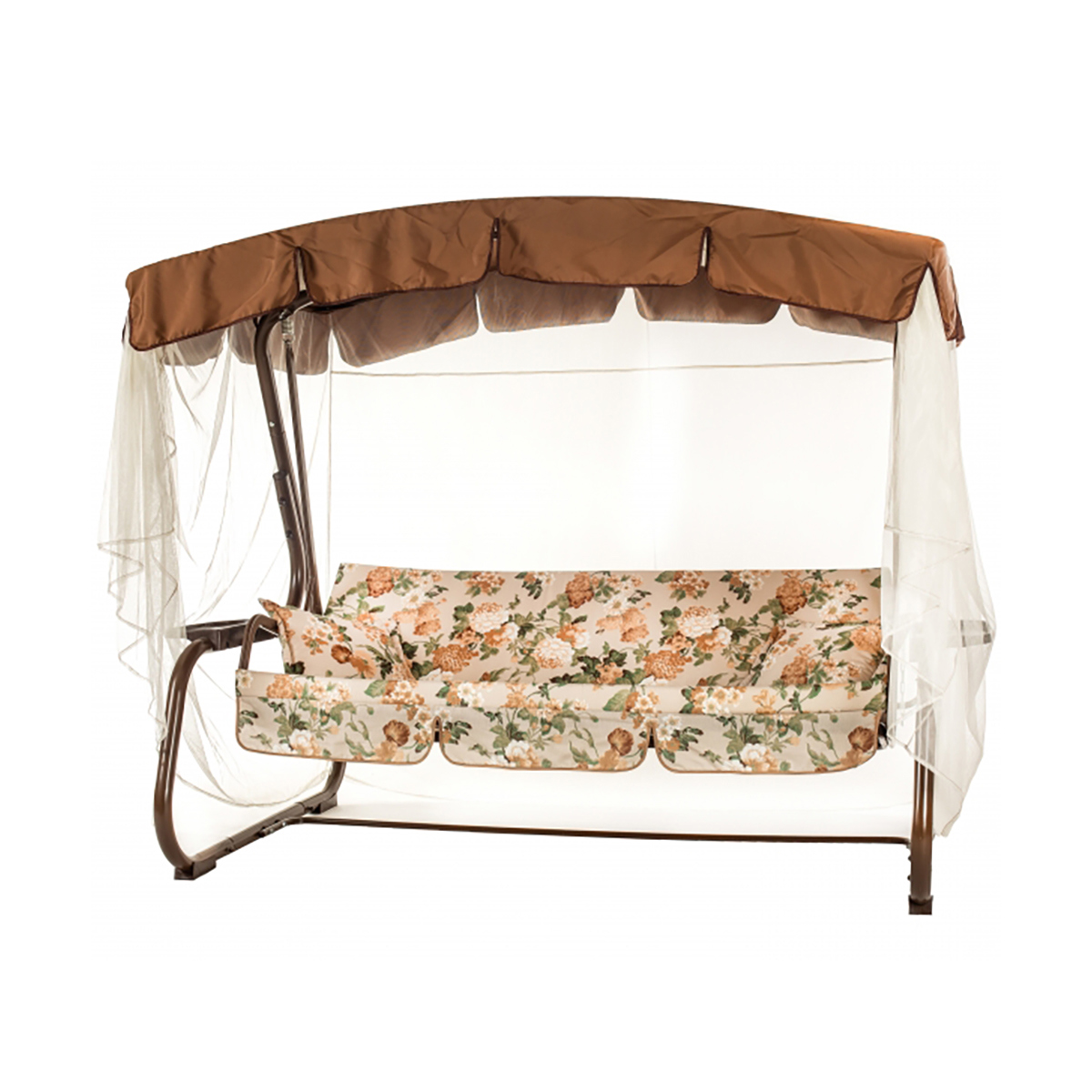 Изображение товара Качели садовые Olsa Турин 3-х местные с москитной сеткой и тентом