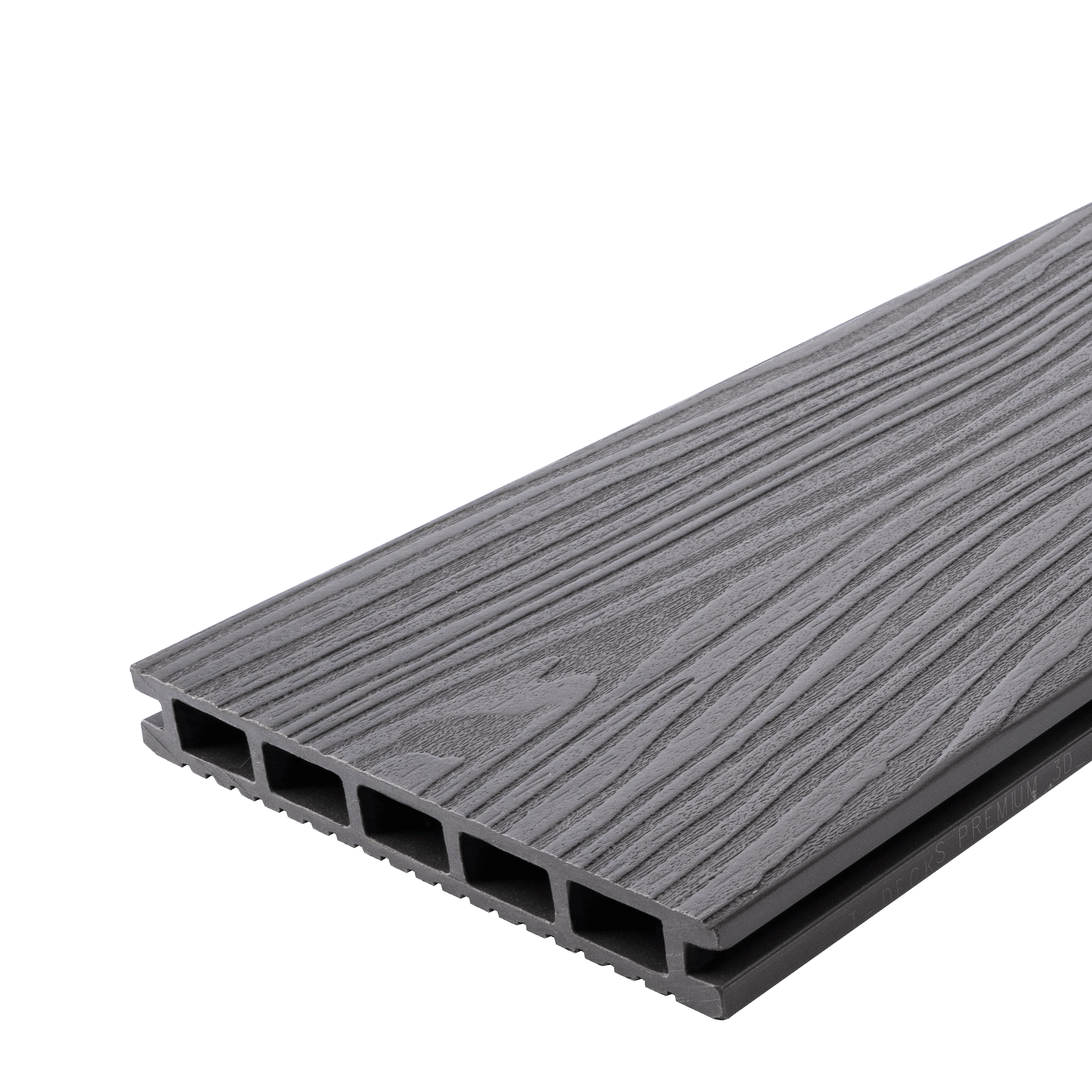 Террасная доска ДПК T-Decks цвет Серый 150x20x3000 мм двусторонняя ...