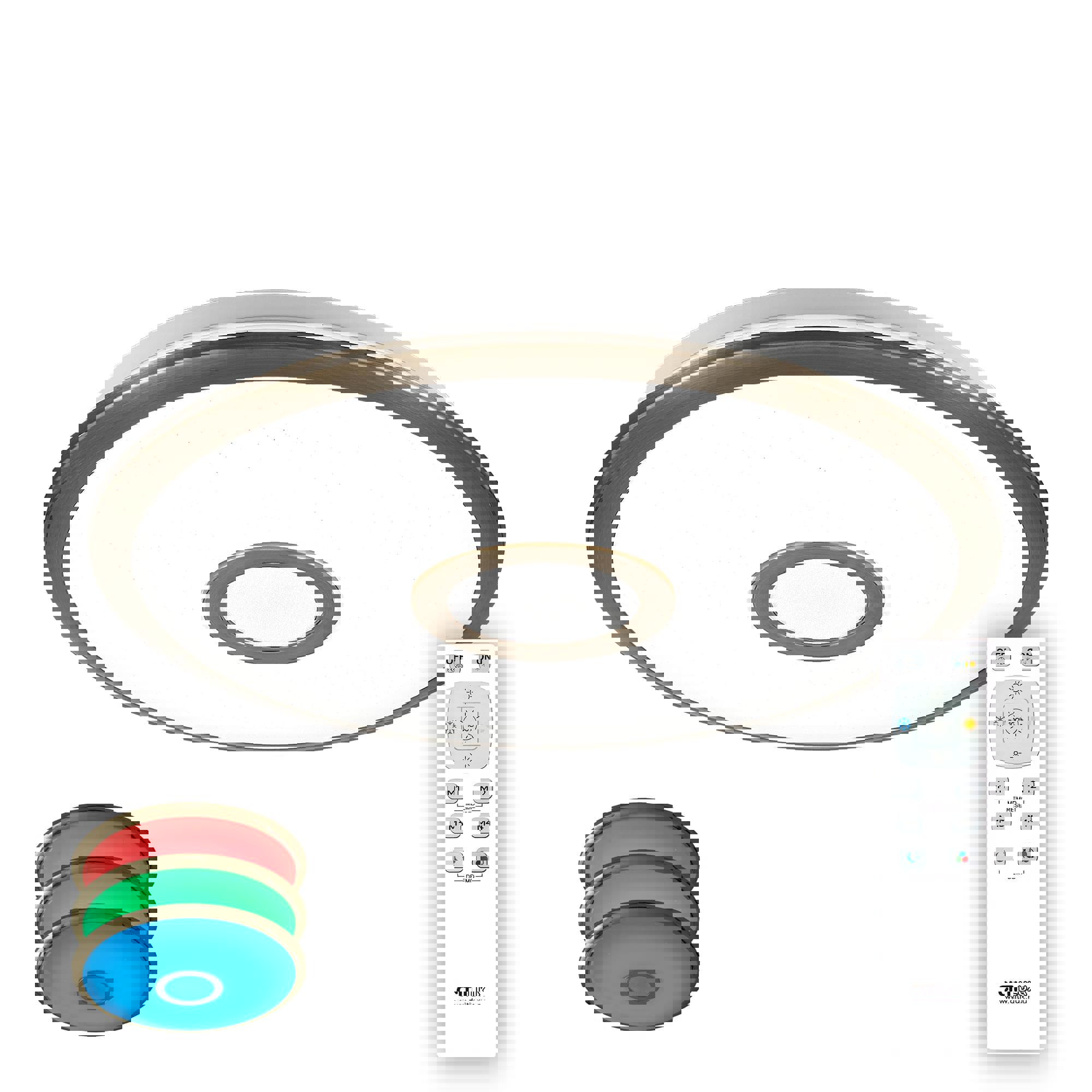 Изображение товара Светодиодный потолочный светильник Citilux Старлайт CL70333RGB 11 м² с RGB-подсветкой