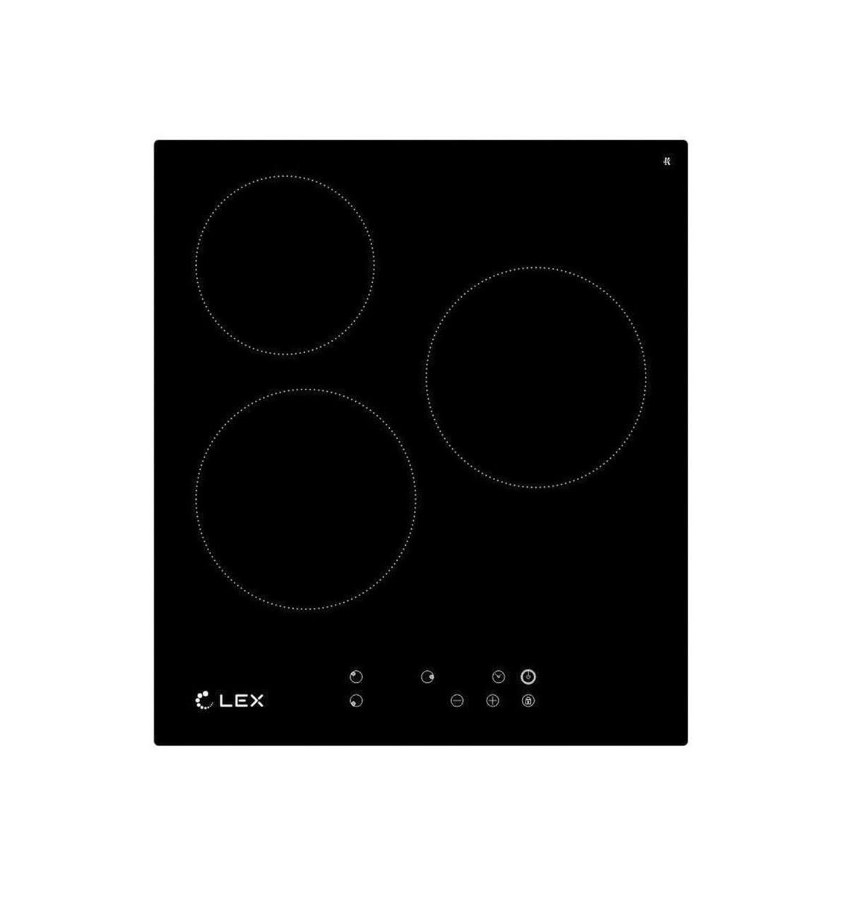 Изображение товара Электрическая варочная панель Lex EVH 430 BL 45 см 3 конфорки черный