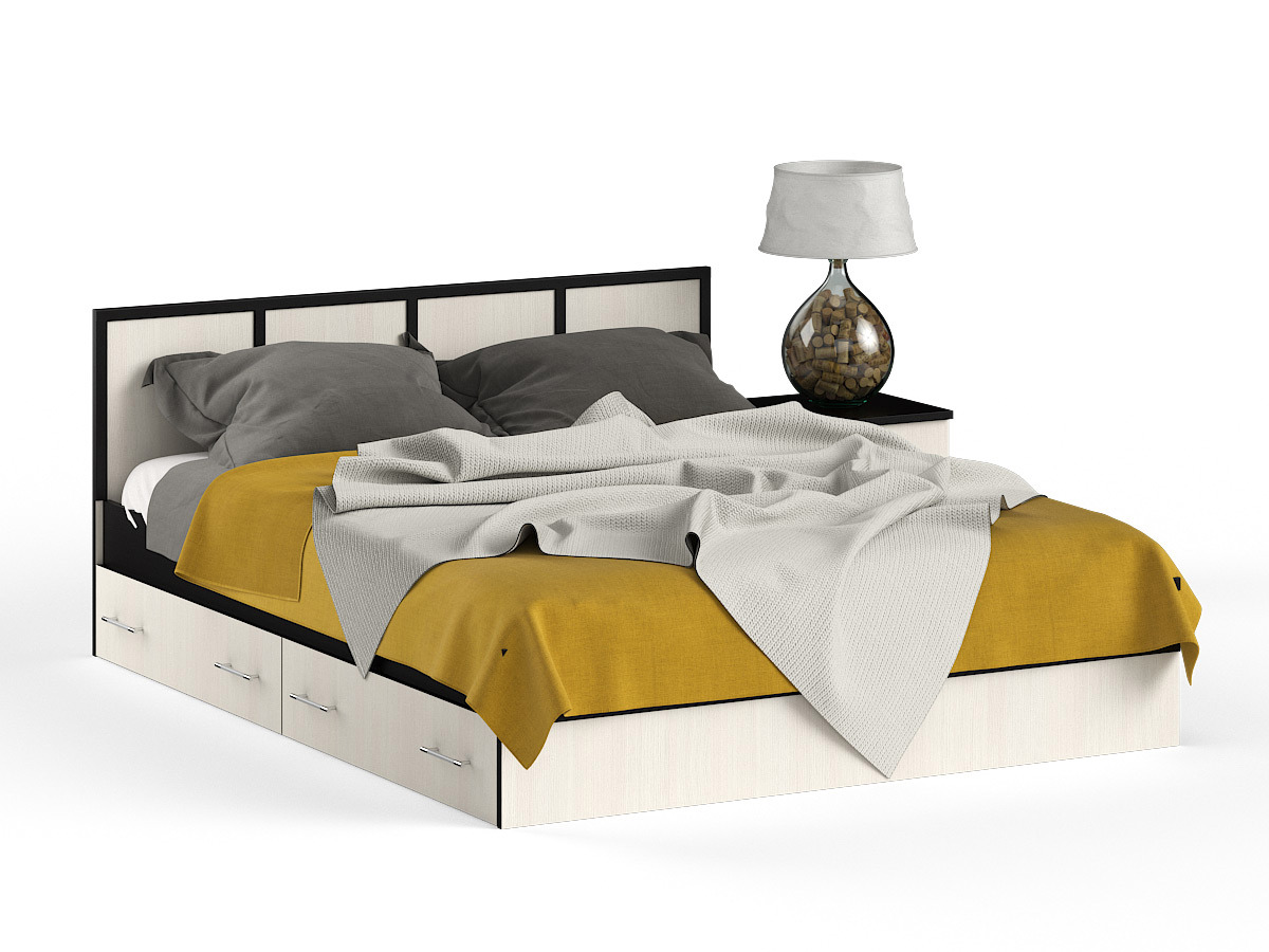 Изображение товара Кровать СВК Сакура 164x80x204 см цвет венге/дуб лоредо с ящиками