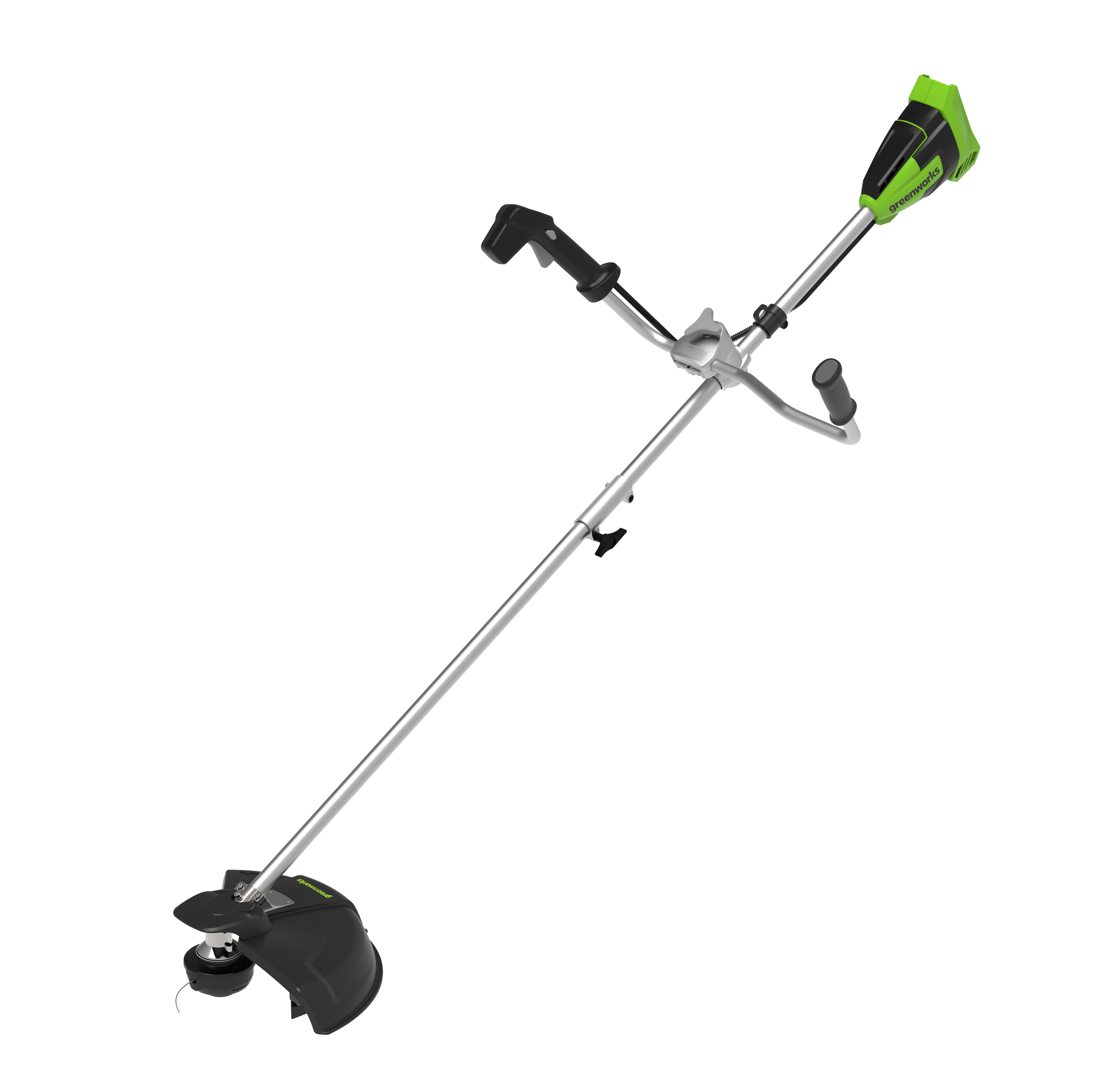 Изображение товара Аккумуляторный триммер Greenworks GD40BCB 40V, регулируемая ширина кошения, дисковый и лесочный реж