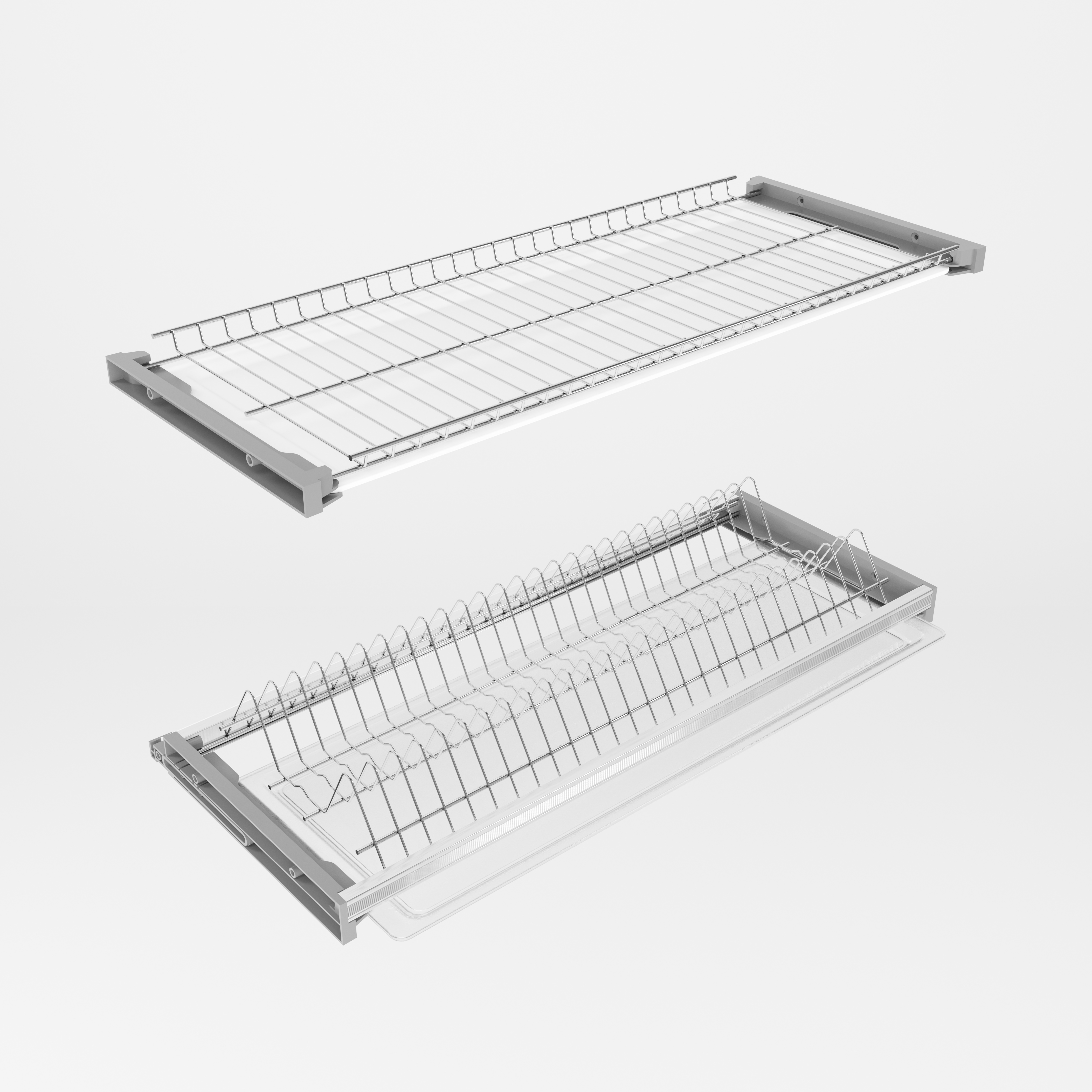 Изображение товара Сушилка для посуды в шкаф Эника 70 см 2 яруса цвет нержавеющая сталь