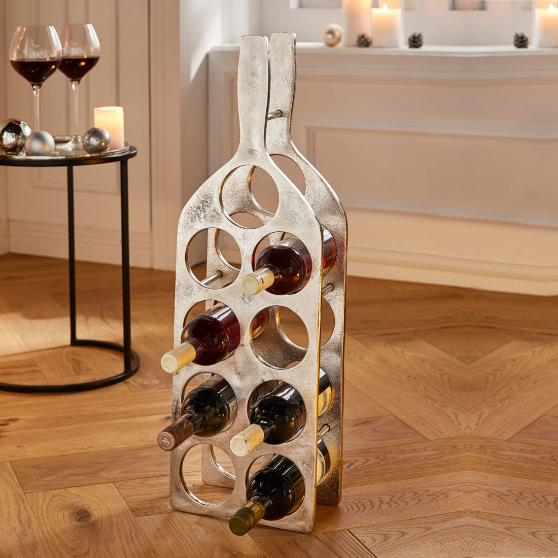 Изображение товара Подставка Frank Мейсон 9 бутылок алюминий серый