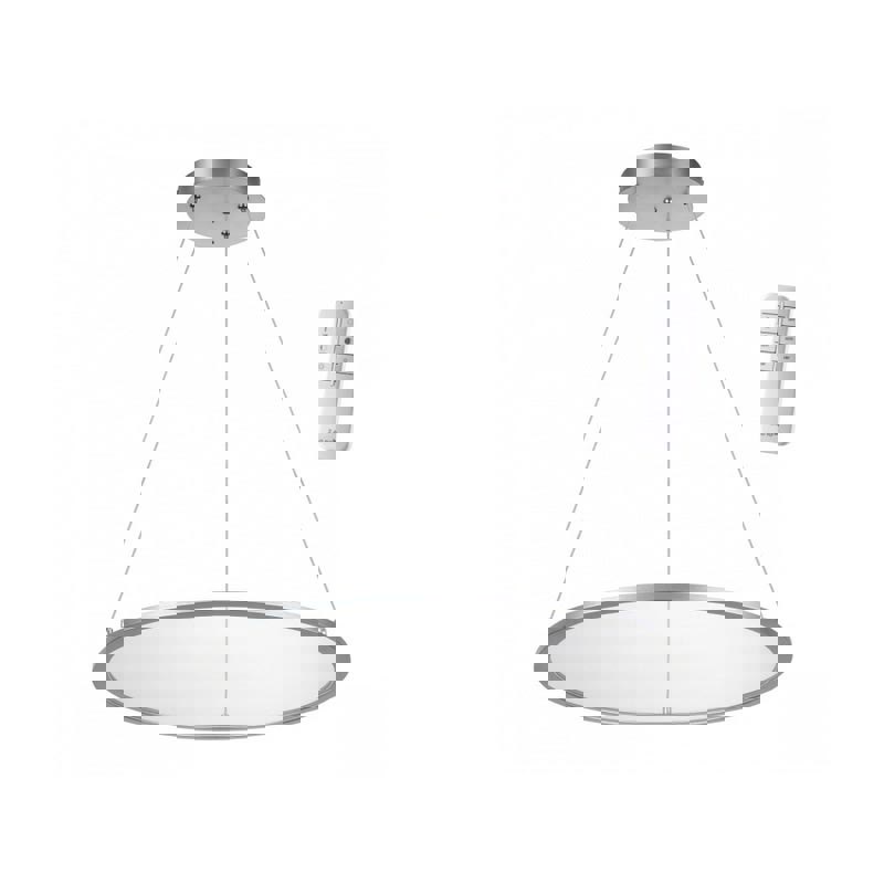 Изображение товара Светильник подвесной светодиодный Novotech Iter с пультом управления 18 м² изменение оттенков белого цвет серый
