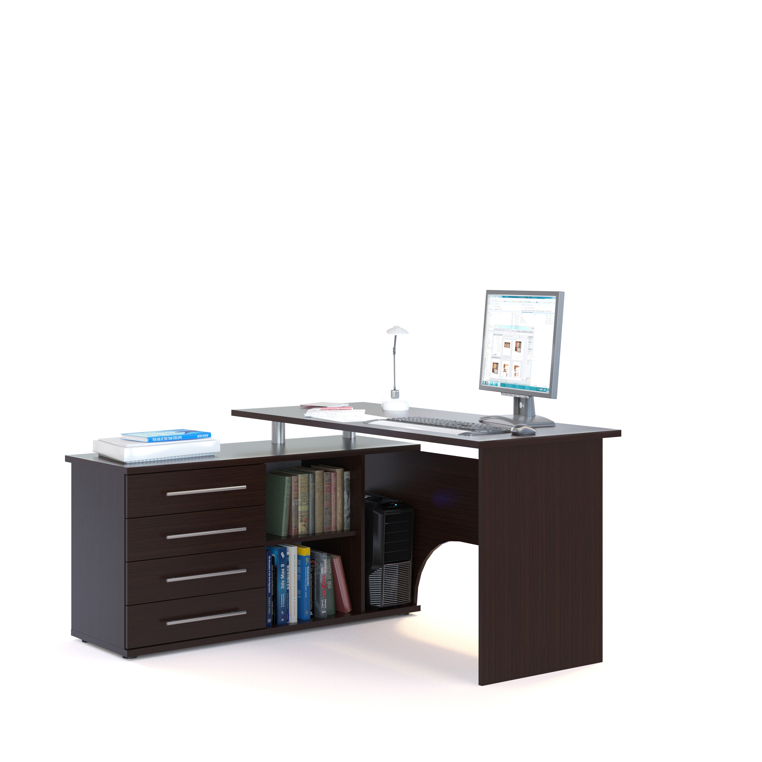 Изображение товара Компьютерный стол Сокол-Т КСТ-109Л Венге 140x75x127 см ЛДСП цвет венге