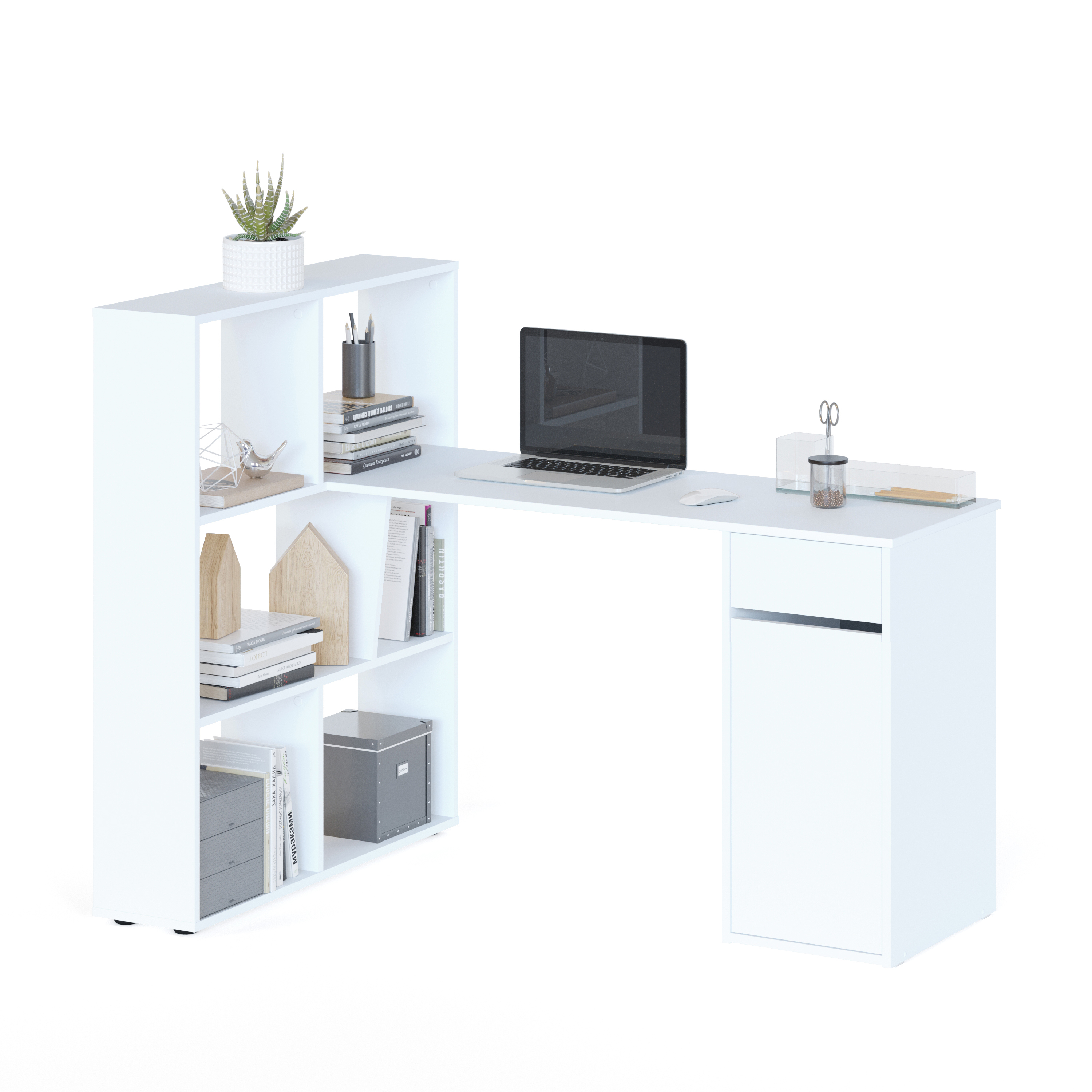 Изображение товара Компьютерный стол Сокол-Т СПм-12 137x110x90 см белый офисный угловой