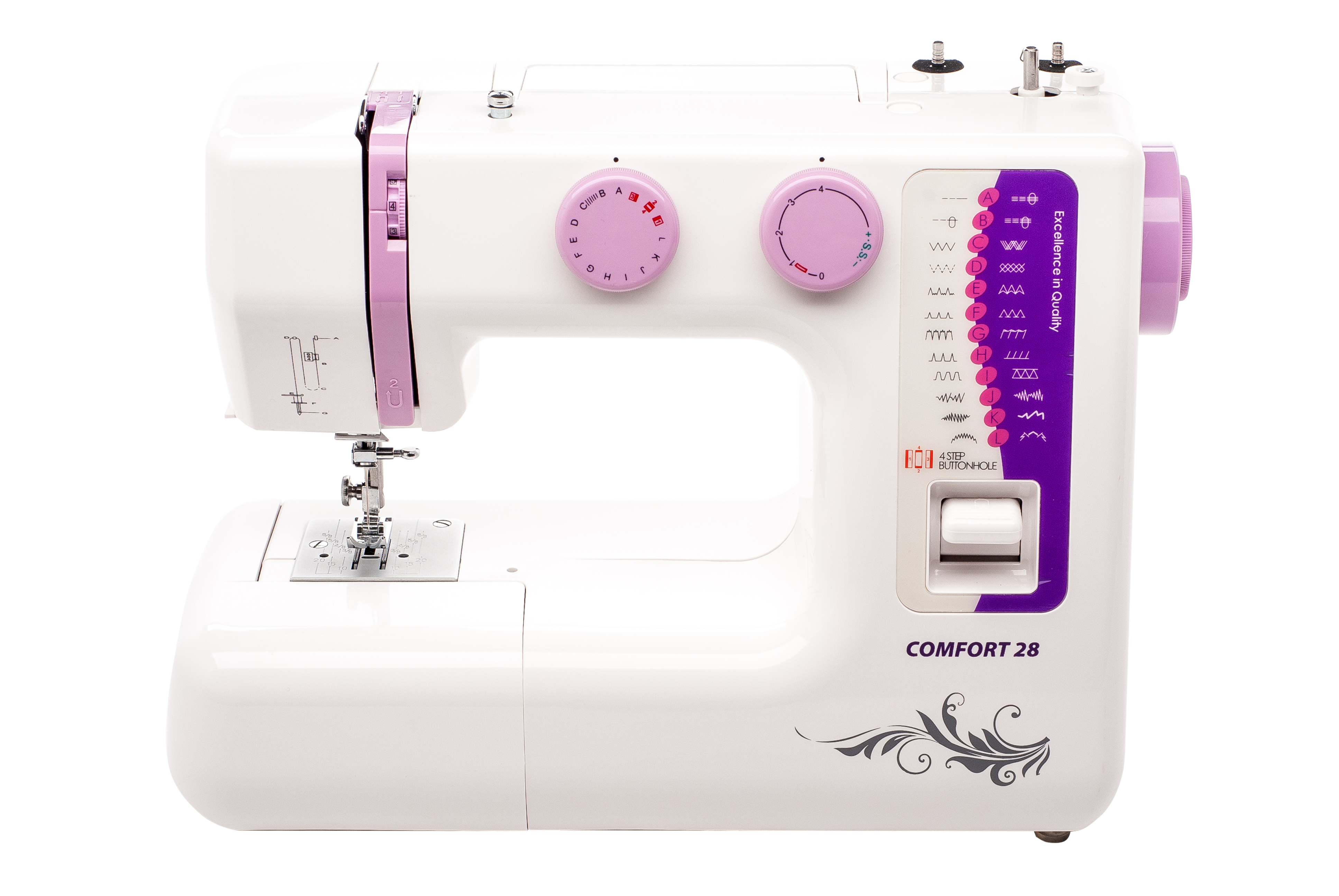 Изображение товара Электромеханическая швейная машина Comfort 28 600 ст/мин белый цвет