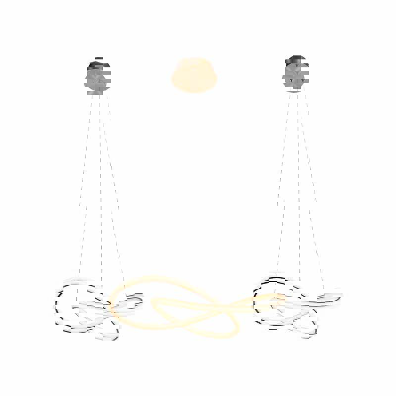 Изображение товара Люстра подвесная светодиодная Lussole LSP-8348 белая с золотой арматурой