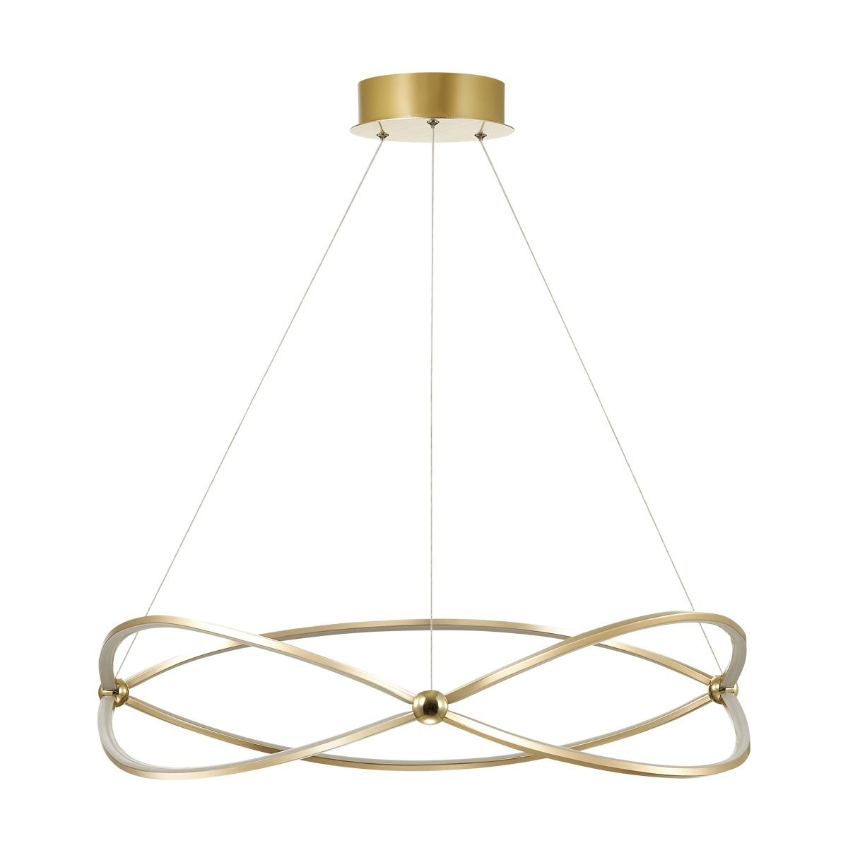 Изображение товара Люстра подвесная светодиодная Odeon Light 18 м² нейтральный белый свет золото