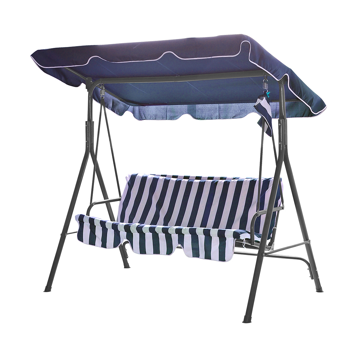 Изображение товара Качели садовые Park 219507 Gs-01 3-х местные до 250 кг синий