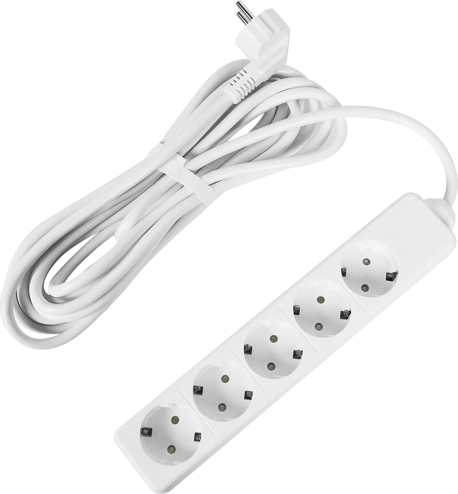 Изображение товара Удлинитель бытовой Lexman 5 розеток с заземлением 350x120x70 мм 5 м цвет белый