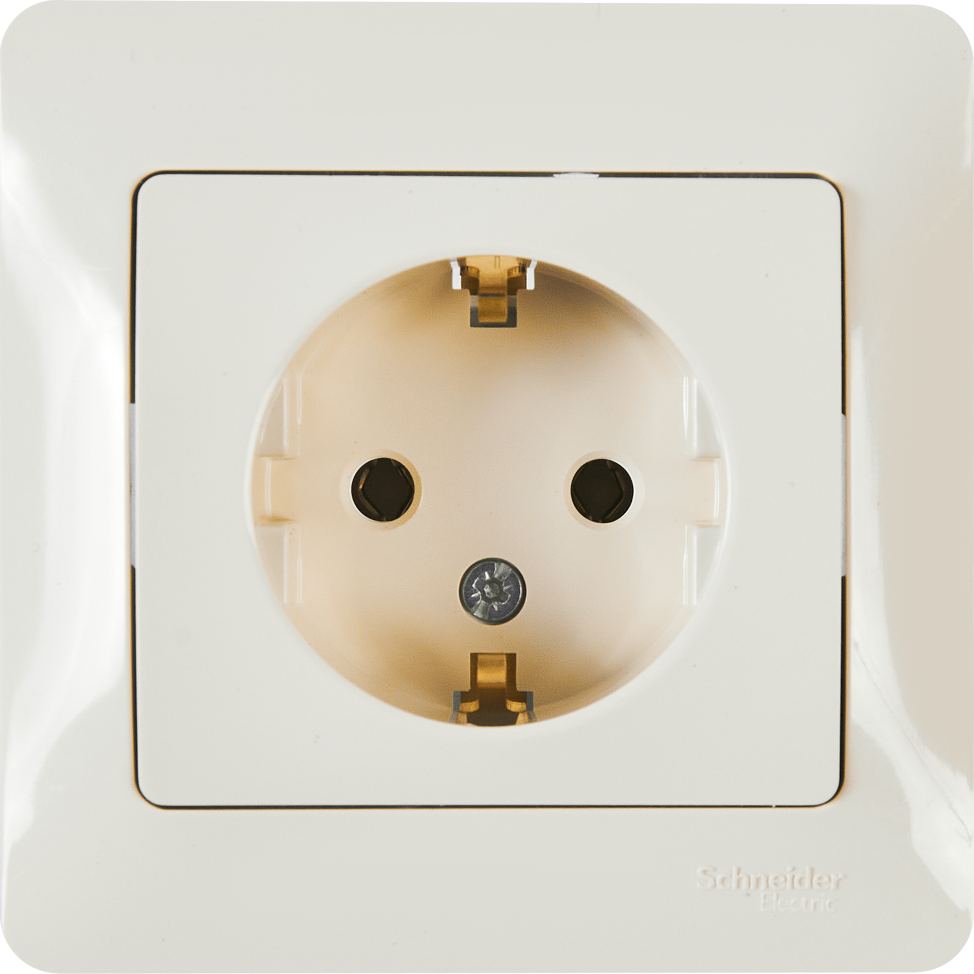 Изображение товара Розетка встраиваемая Systeme Electric Glossa с заземлением в сборе цвет бежевый