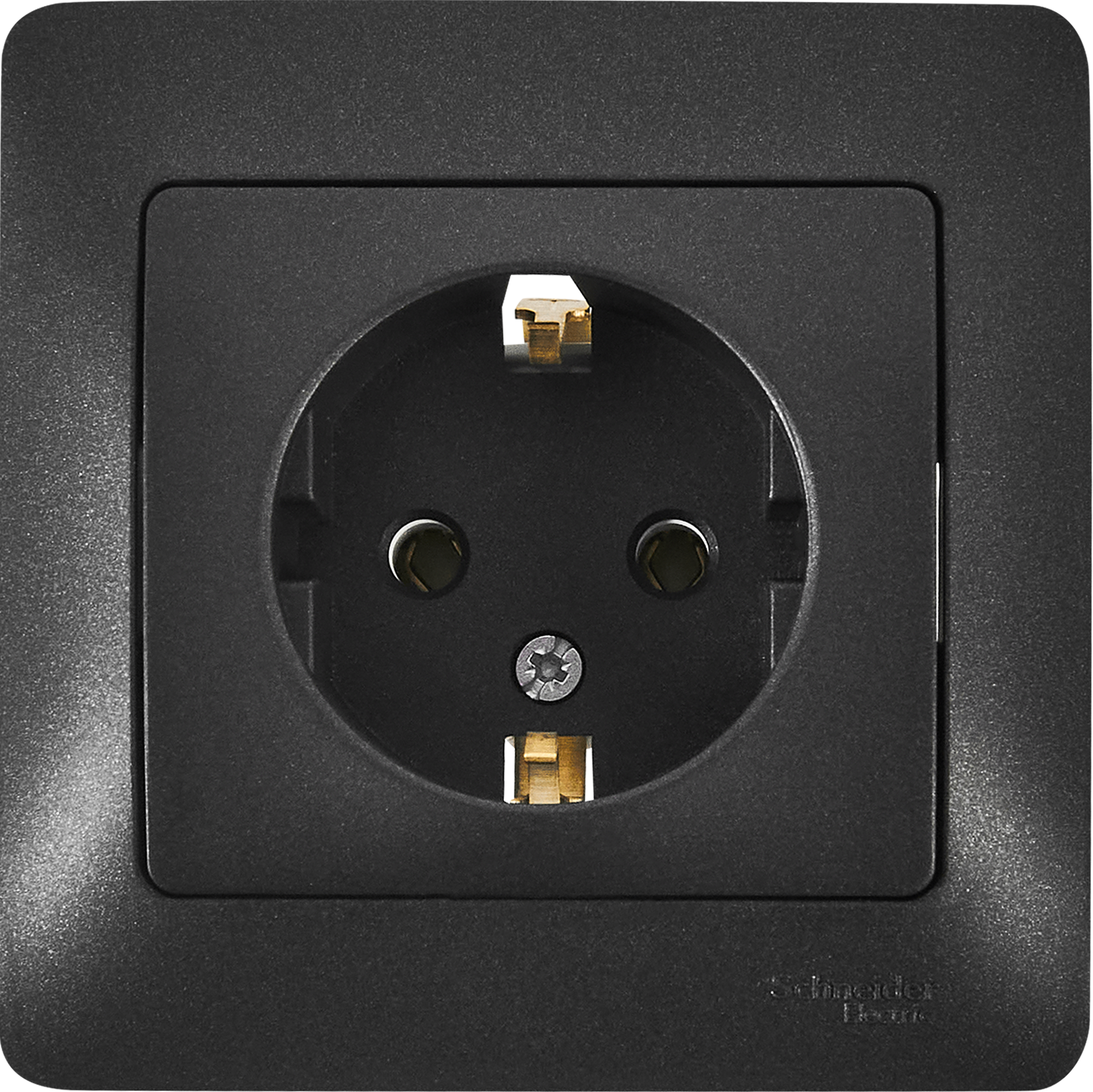 Изображение товара Встраиваемая розетка Schneider Electric Glossa антрацит