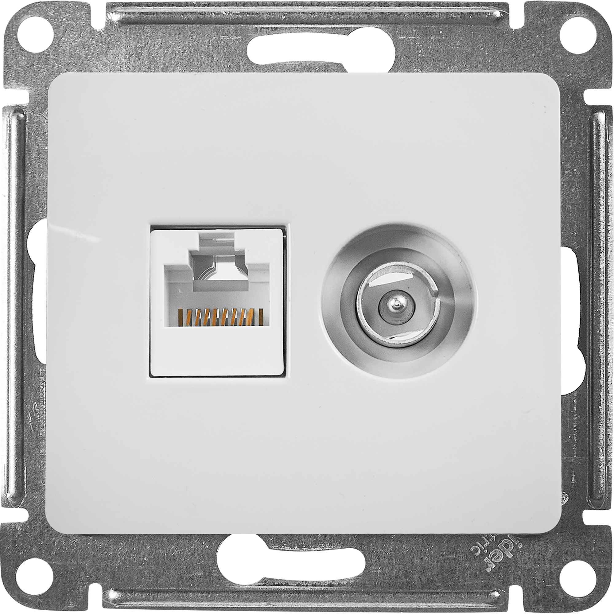 Изображение товара Розетка двойная компьютерная встраиваемая Schneider Electric Glossa RJ45