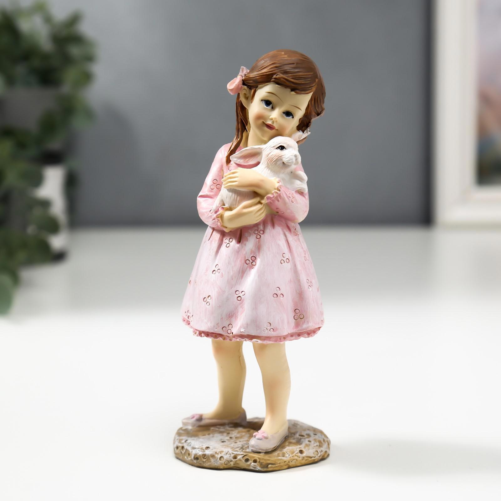 Изображение товара Сувенир интерь. Малышка Алиса с белым кроликом 14x5.7x4.7 см