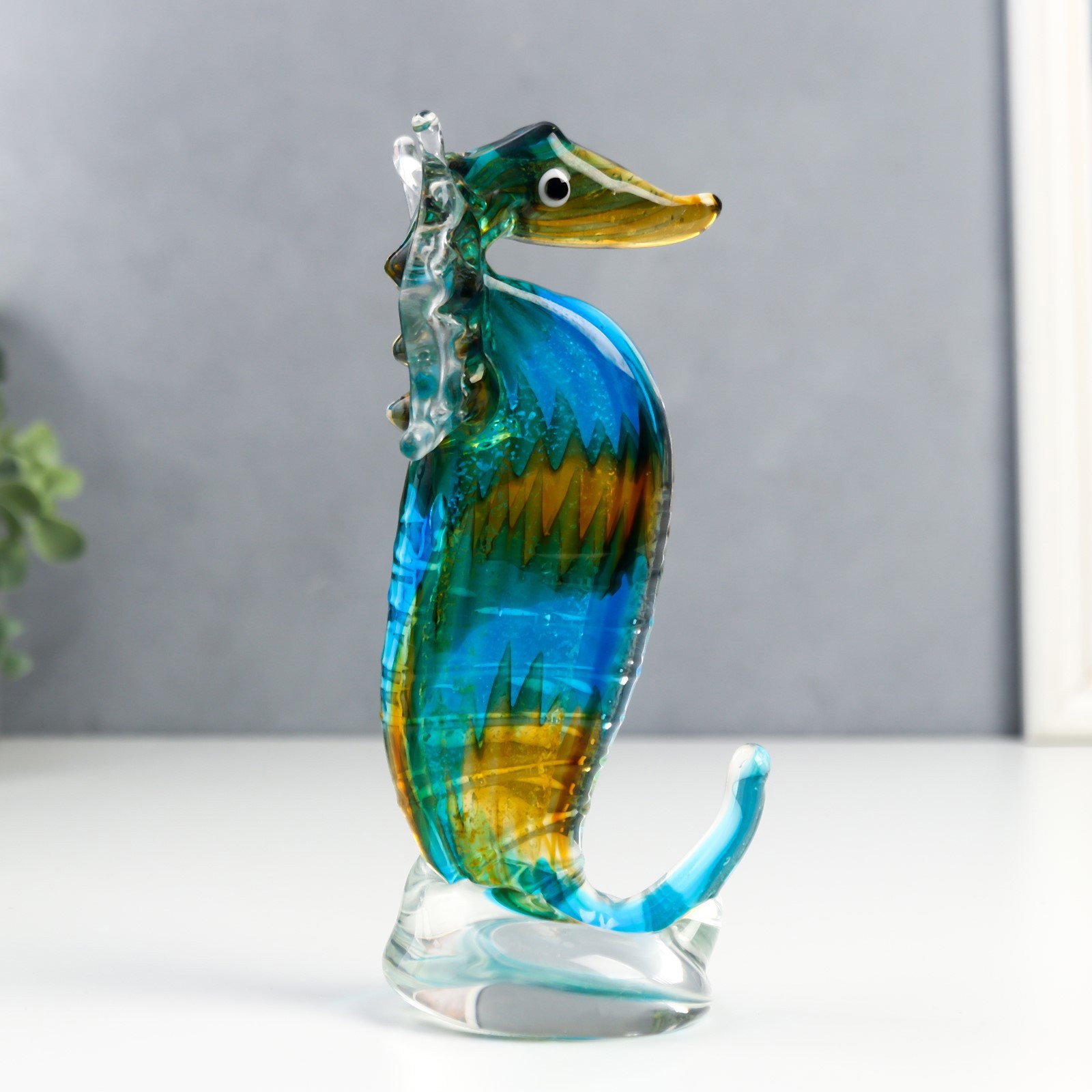 Изображение товара Сувенир интерьерный "Морской конёк" под муранское стекло 20x9x7 см Изображение товара Сувенир интерьерный "Морской конёк" под муранское стекло 20x9x7 см