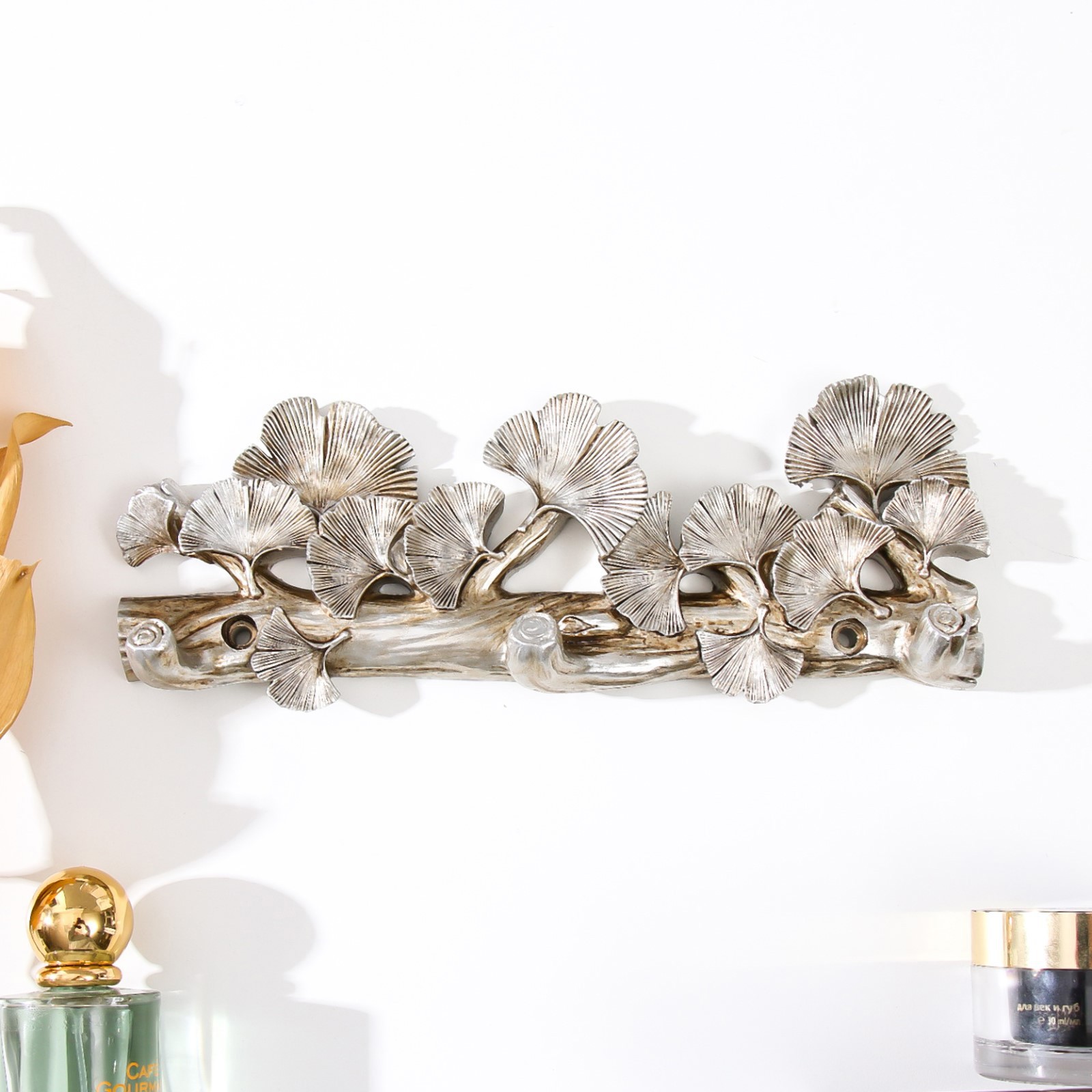 Изображение товара Крючки декоративные 3 крючка "Веера на веточке" 9.6x25.7x4.4 см