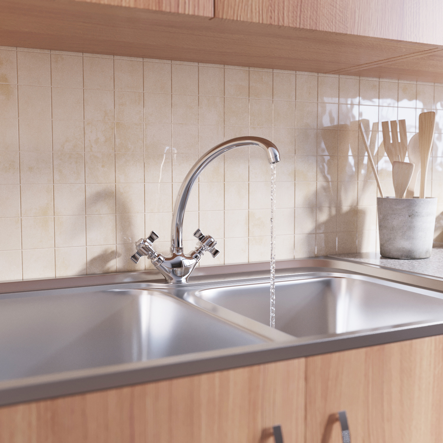 Изображение товара Смеситель MIXLINE ML30-031 двухвентильный для кухни