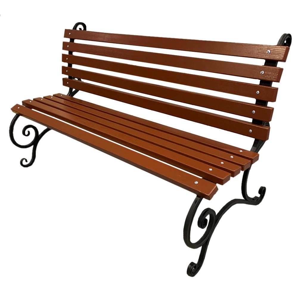 Изображение товара Лавочка Французская лоза 150х86х78 см металлическая и деревянная коричневая