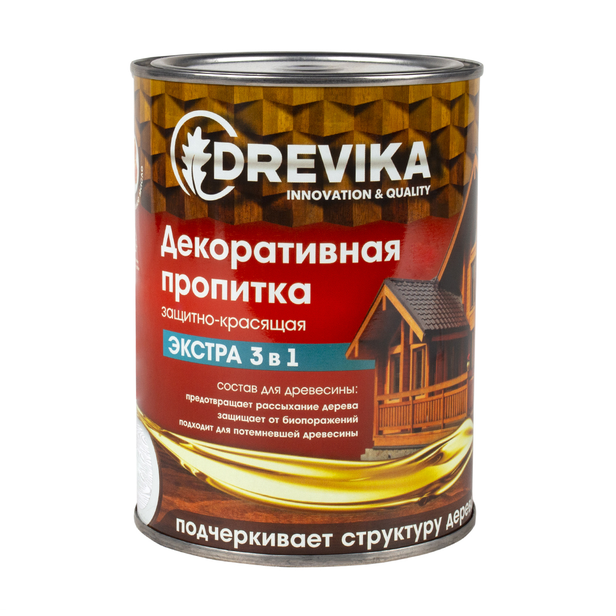 Изображение товара Пропитка древесины DREVIKA 3504 цвет белый 0.8 л