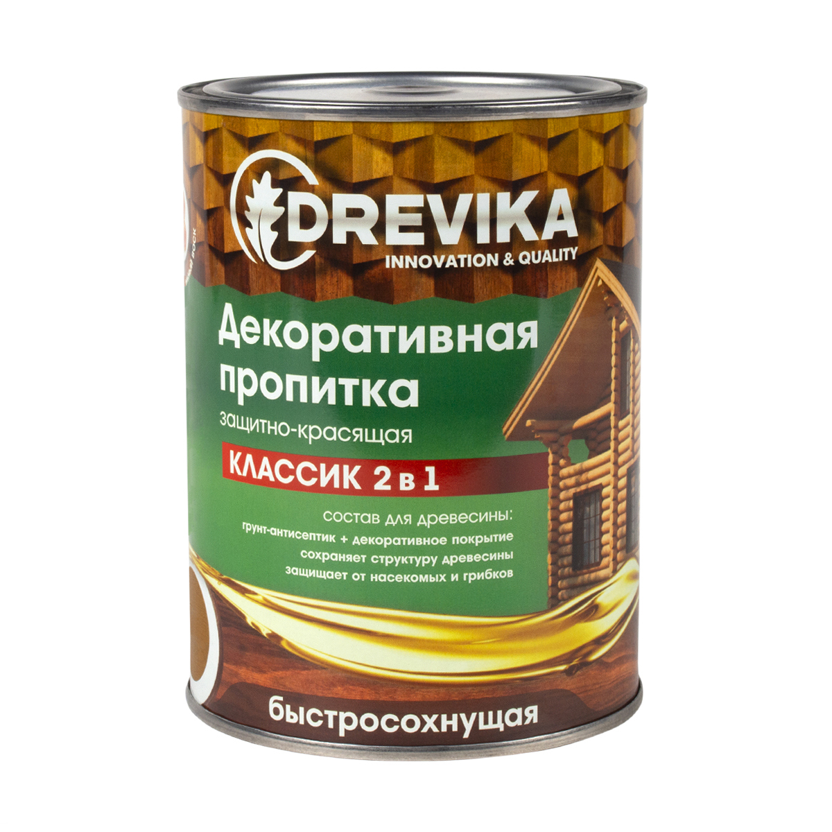 Изображение товара Пропитка древесины DREVIKA 3472 цвет дуб 0.75 л