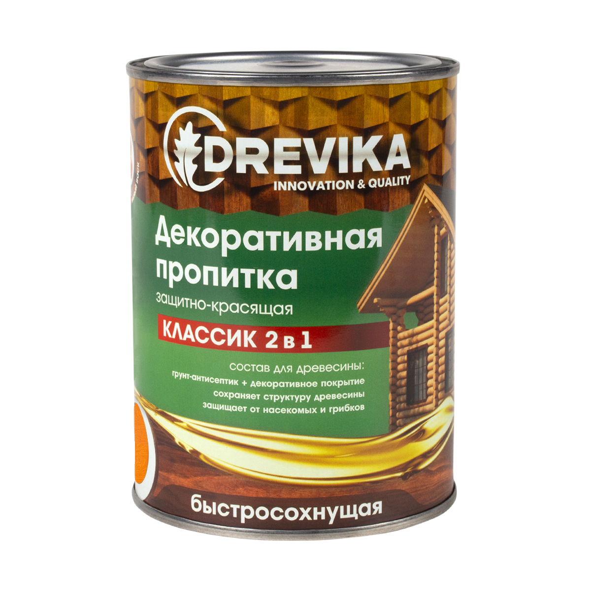 Изображение товара Пропитка древесины DREVIKA 3487 цвет орегон 0.75 л Изображение товара Пропитка древесины DREVIKA 3487 цвет орегон 0.75 л