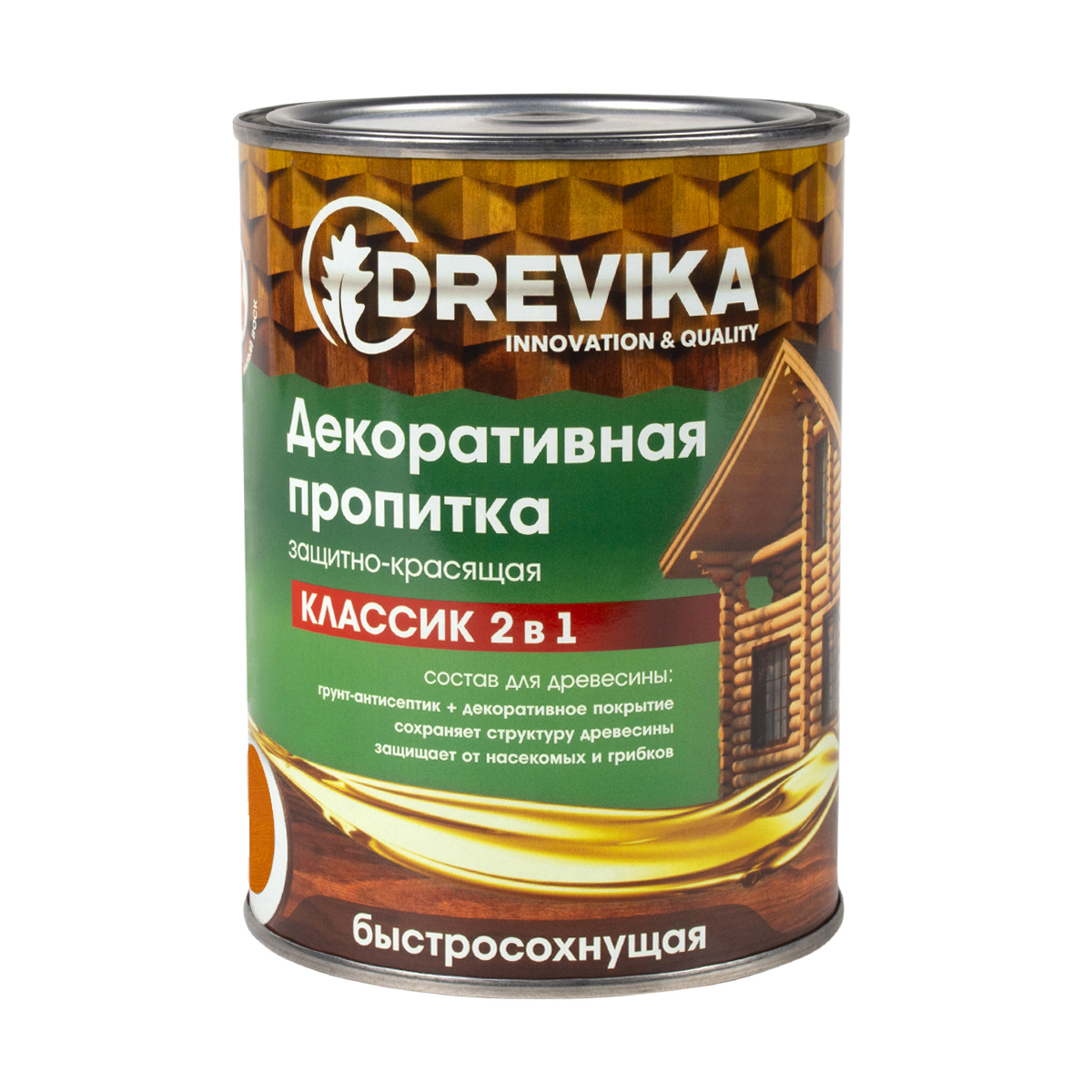 Изображение товара Защитно-декоративная пропитка для дерева DREVIKA рябина 0,75 л Изображение товара Защитно-декоративная пропитка для дерева DREVIKA рябина 0,75 л