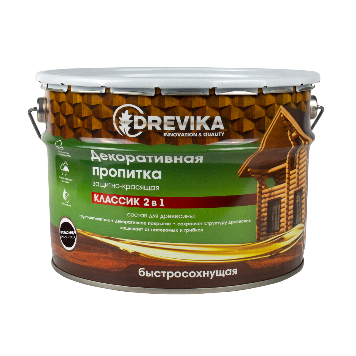 Изображение товара Пропитка древесины DREVIKA 3524 цвет палисандр 9 л