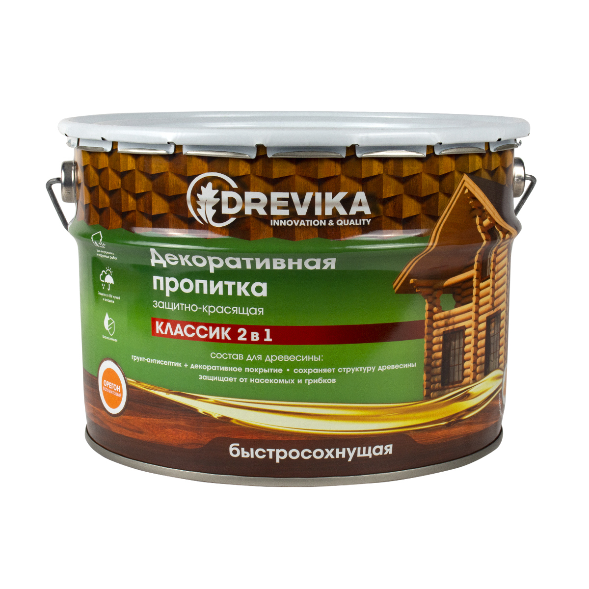 Изображение товара Пропитка древесины DREVIKA 3494 цвет орегон 9 л