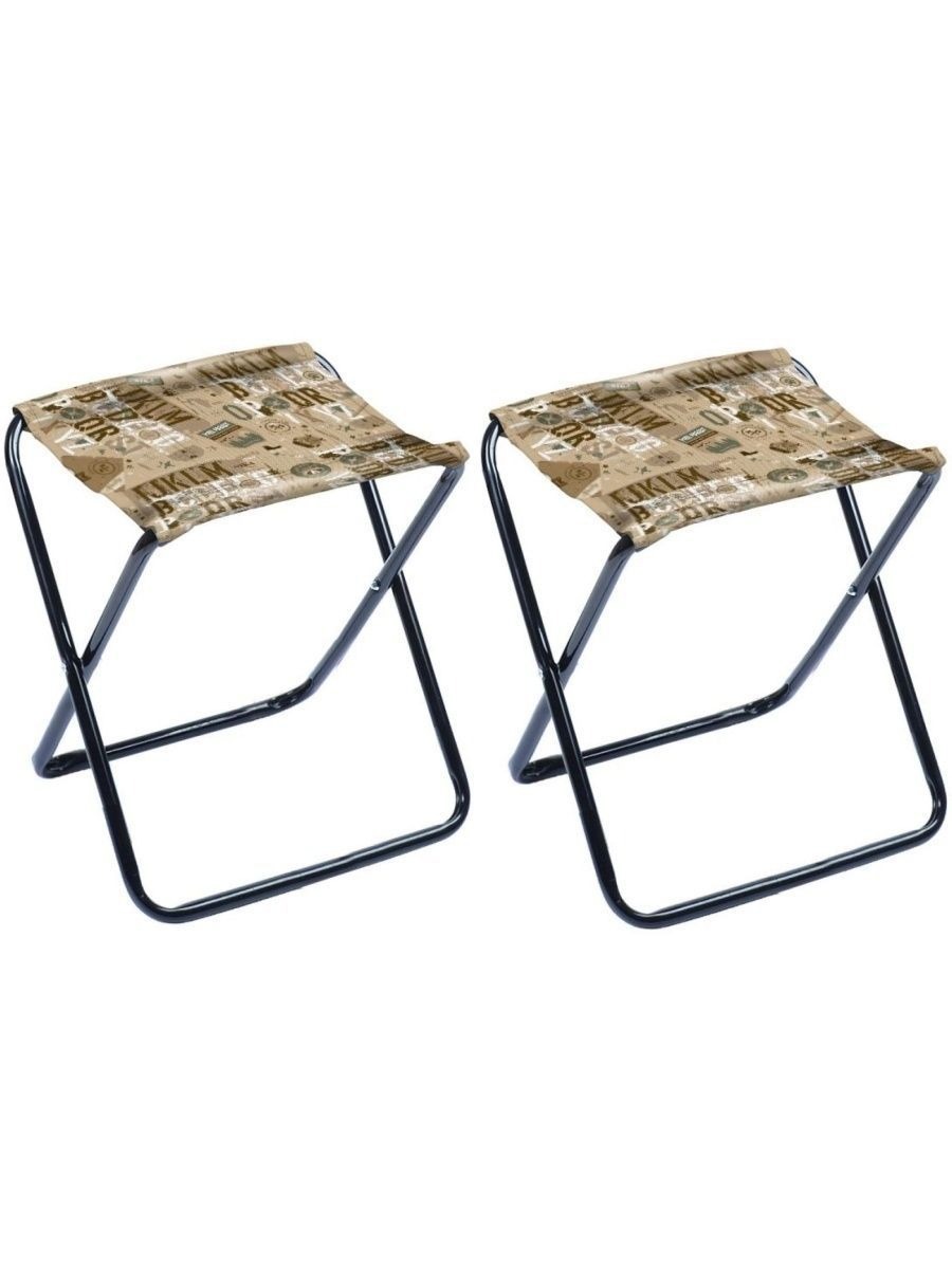 Изображение товара Набор складных садовых стульев Nika 2 шт металлический коричневый компактный