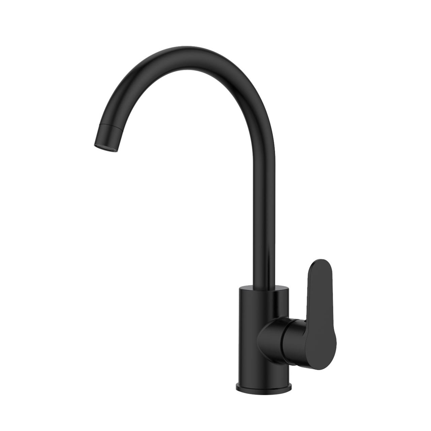 Изображение товара Смеситель для кухни однорычажный Milardo высота 24 см цвет черный матовый