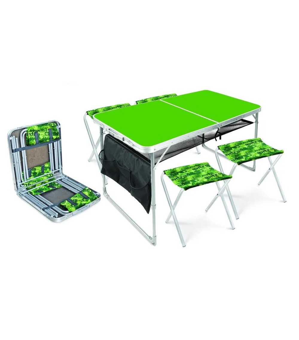 Изображение товара Набор садовой мебели для обеда Nika ССТ-К3/3 алюминий салатовый 4 стула стол