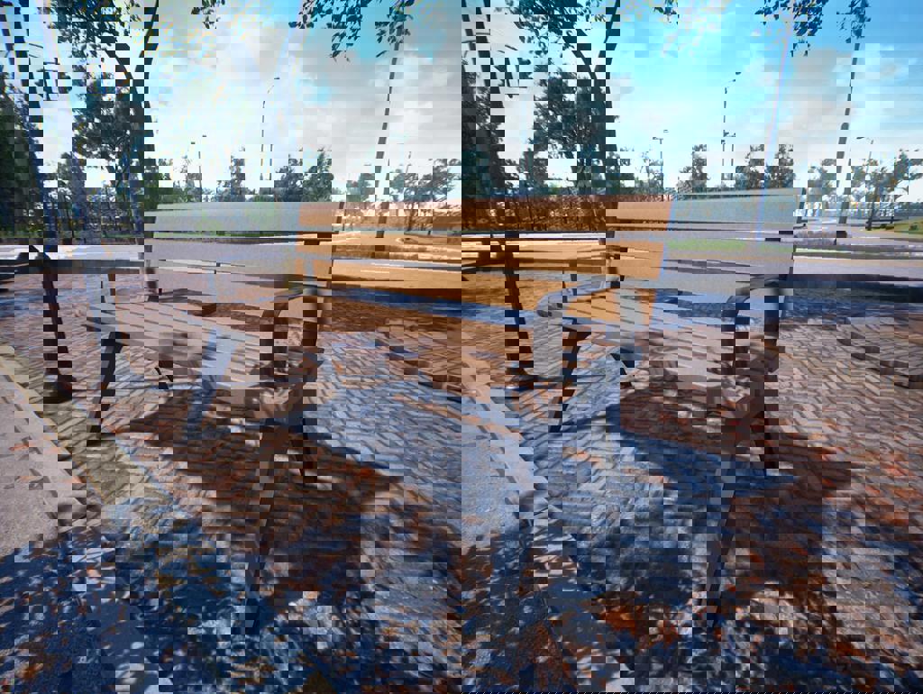 Изображение товара Скамейка Punto design Aria 150х70х82.5 см сталь дерево коричневый черный