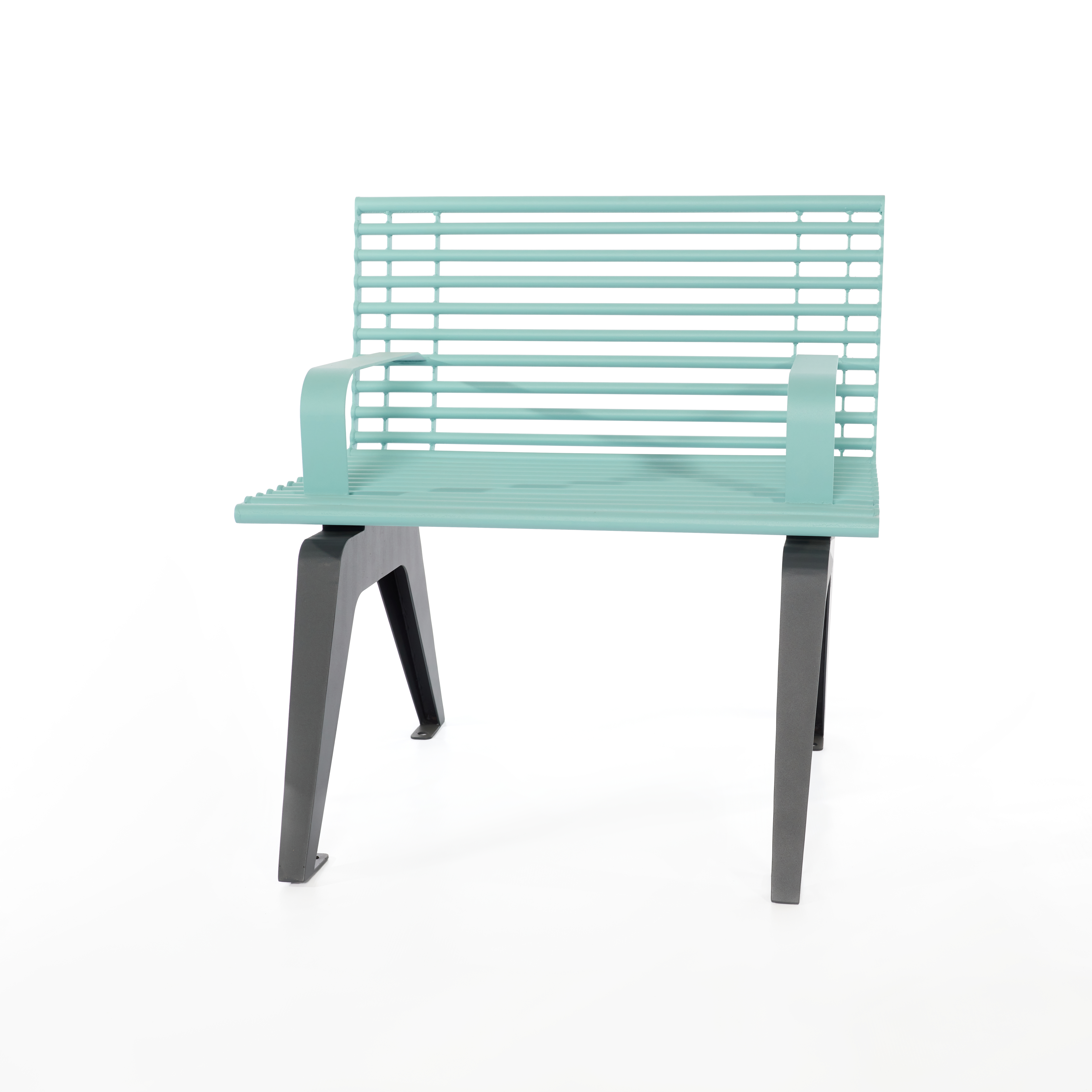 Изображение товара Скамейка Punto design Aria 80х72х83 см сталь серый/голубой