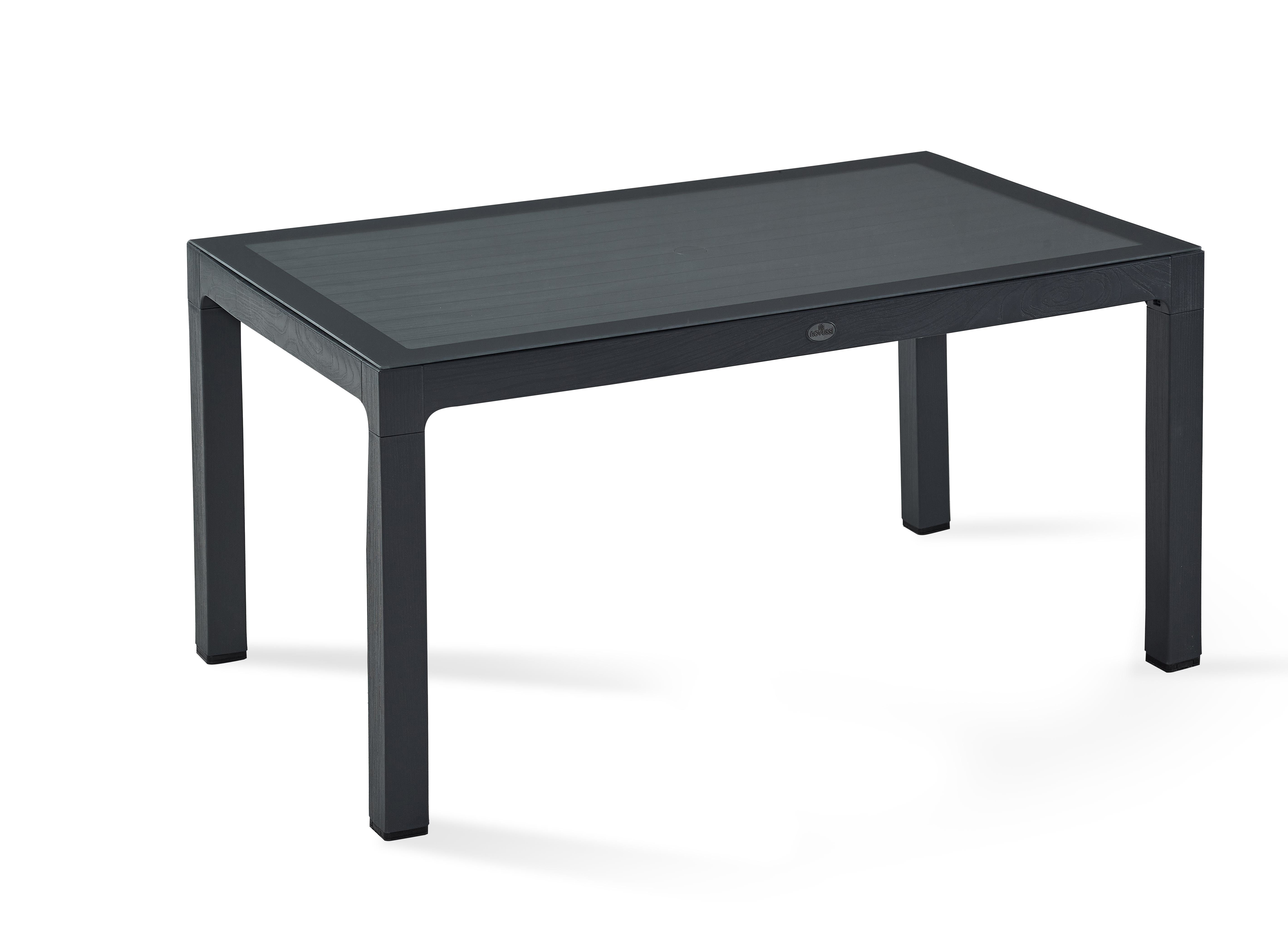 Изображение товара Стол садовый прямоугольный Novussi 150x90x75 см композитный антрацит