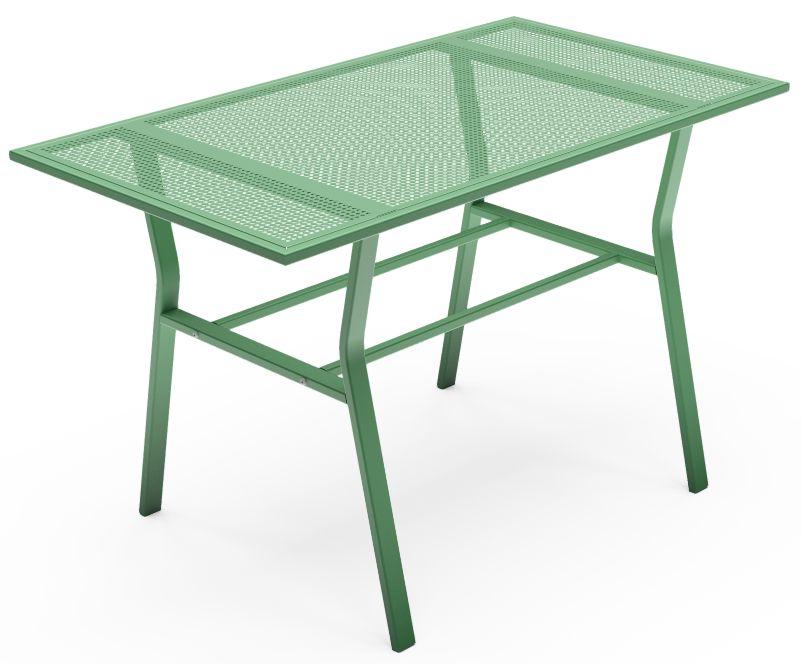 Изображение товара Стол садовый VG Т 05 прямоугольный 120х70х75 металл зеленый Россия