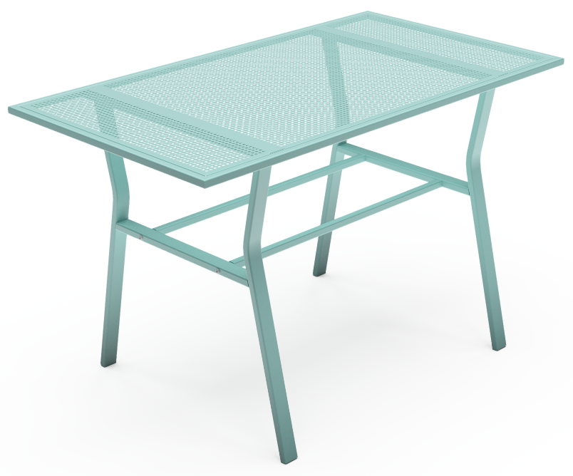 Изображение товара Стол садовый VG Т 04 прямоугольный 120х70х75 металл морская волна