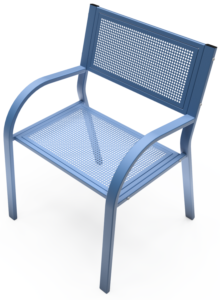 Изображение товара Кресло садовое VG Z 03 53.5х58х85 см металл синий