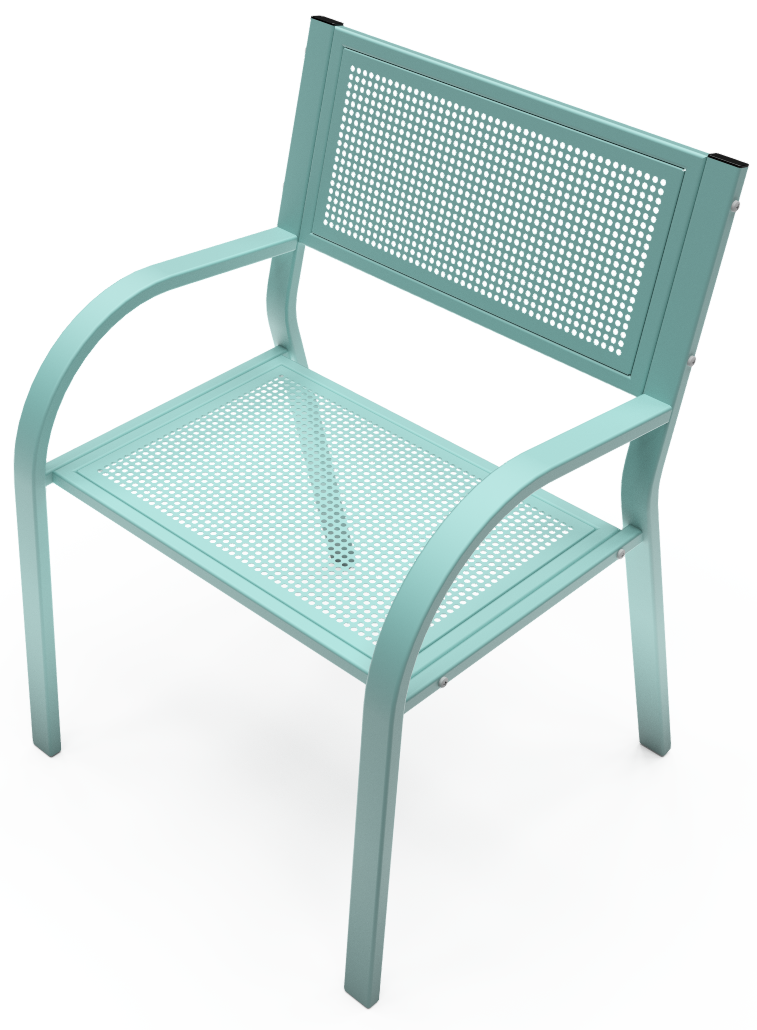 Изображение товара Кресло садовое VG C 04 53.5х58х85 см металл синий