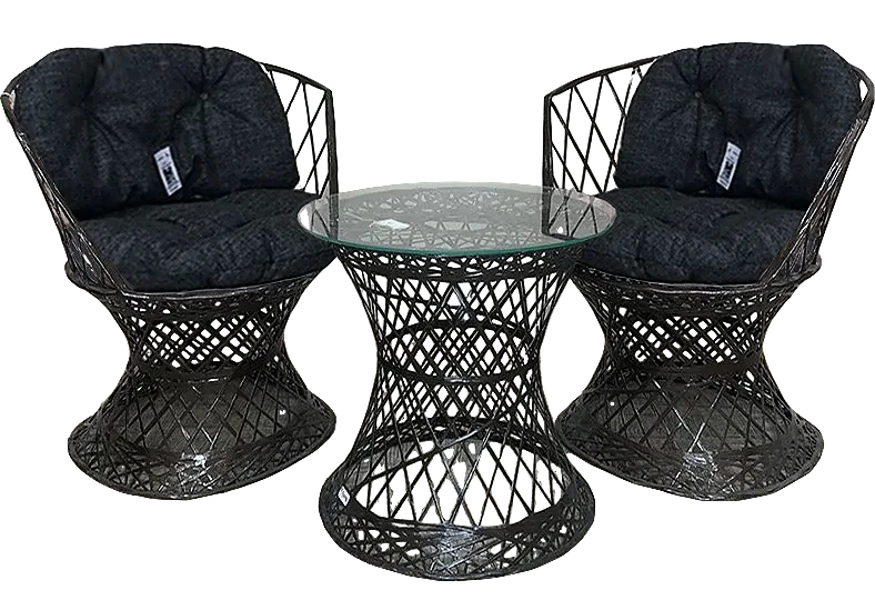 Изображение товара Набор садовой мебели Лаура Бинго из поликомпозита с подушками и стеклянным столом