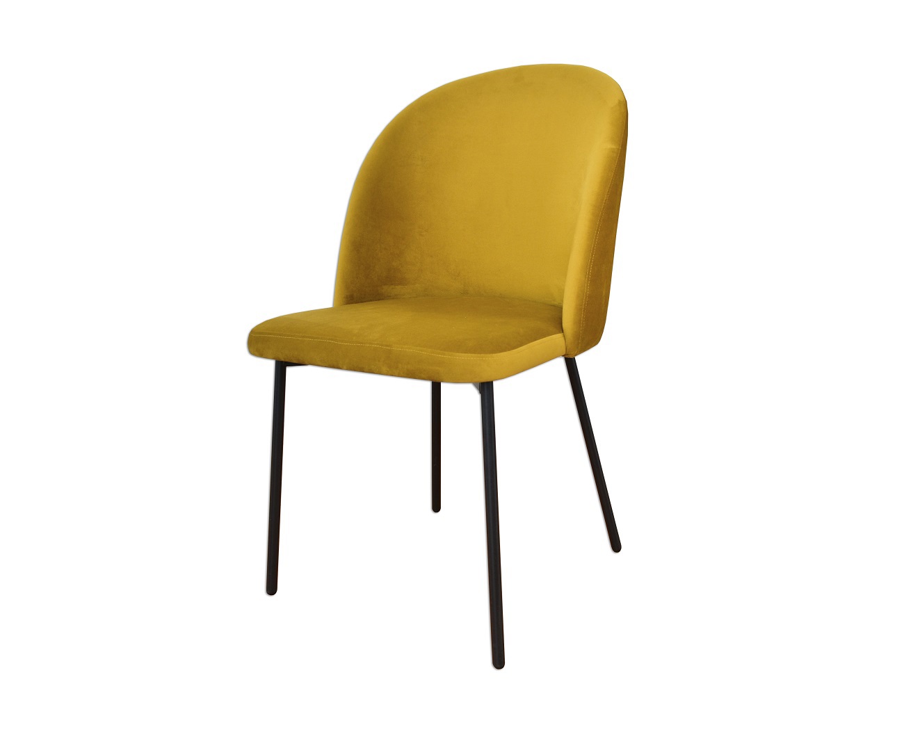 Изображение товара Стул Estente Helga 90x50x50 см велюровый мебельный в стиле лофт горчичный