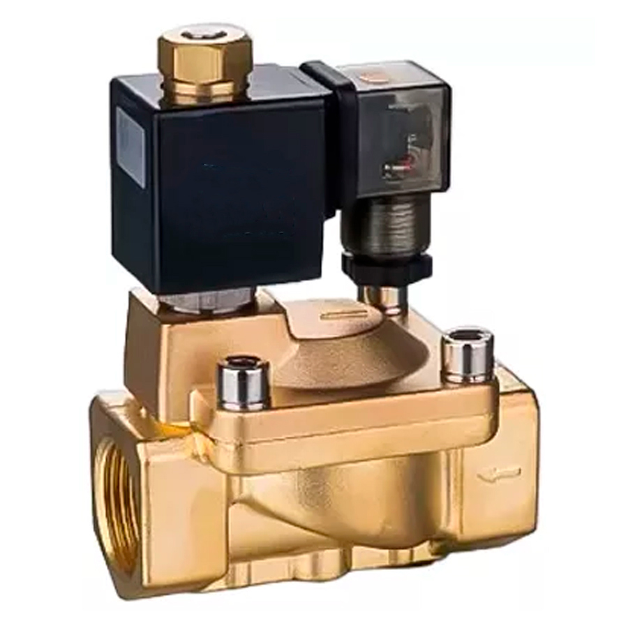 Изображение товара Электромагнитный двухходовой клапан латунь 1 1/4" 10 бар VN.RU